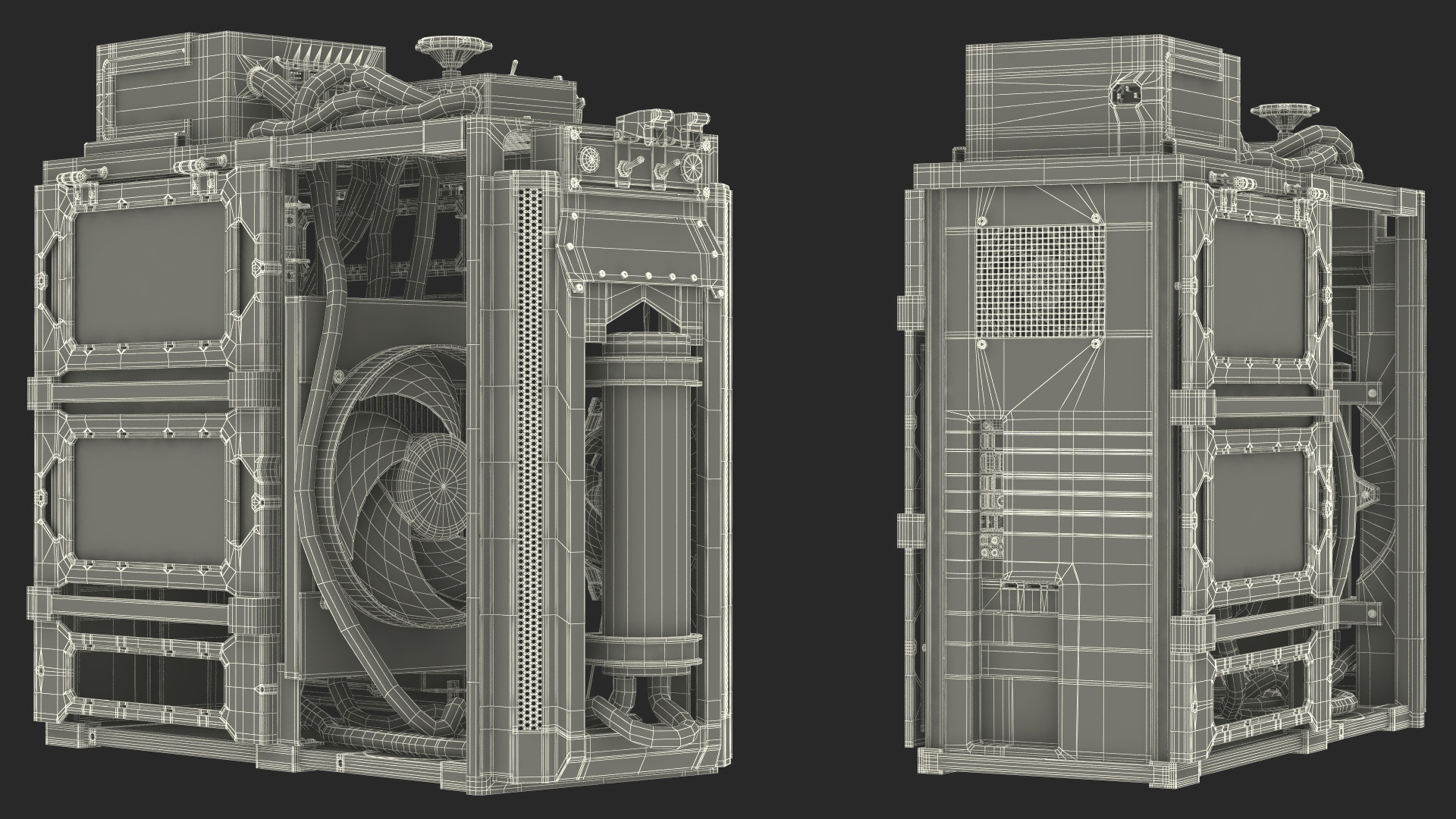 3D Cyberpunk Style Designer PC Turned Off model
