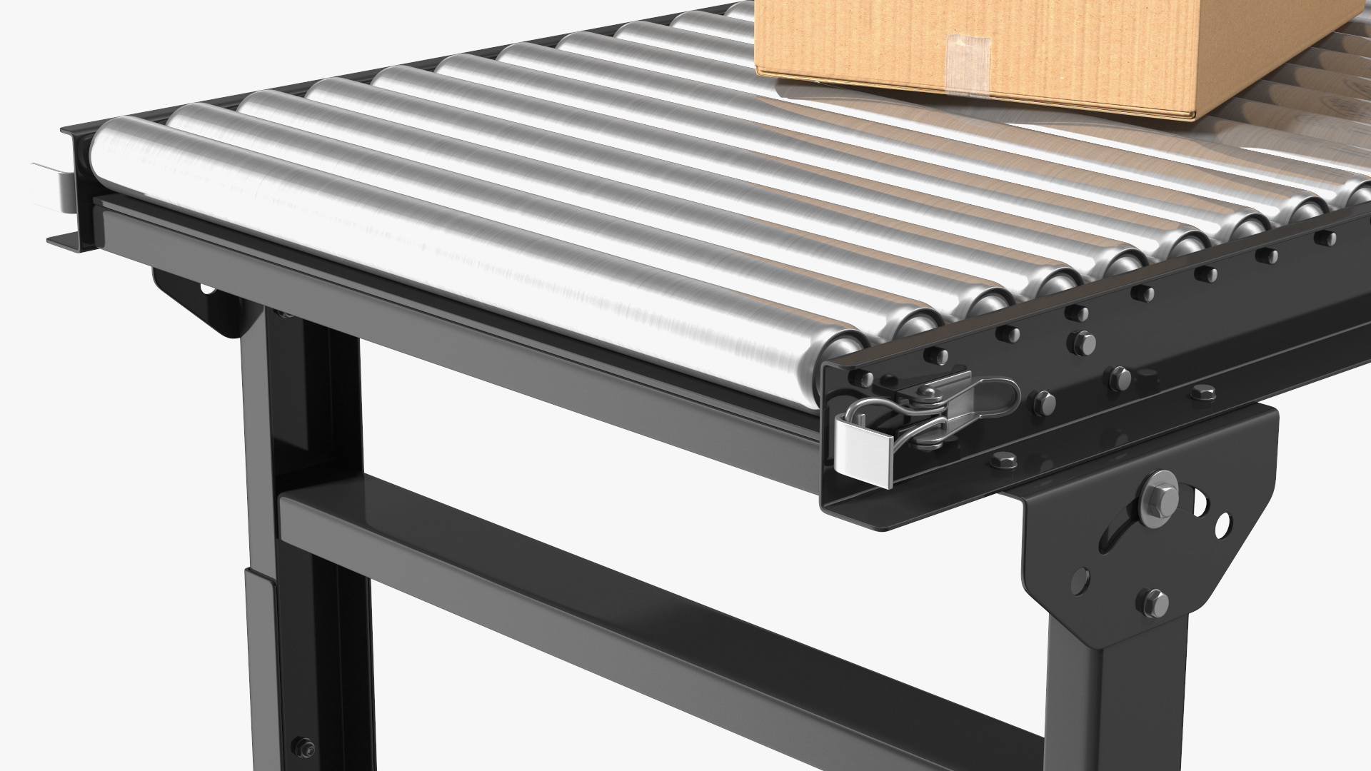 3D Conveyor Roller with Cardboard Boxes