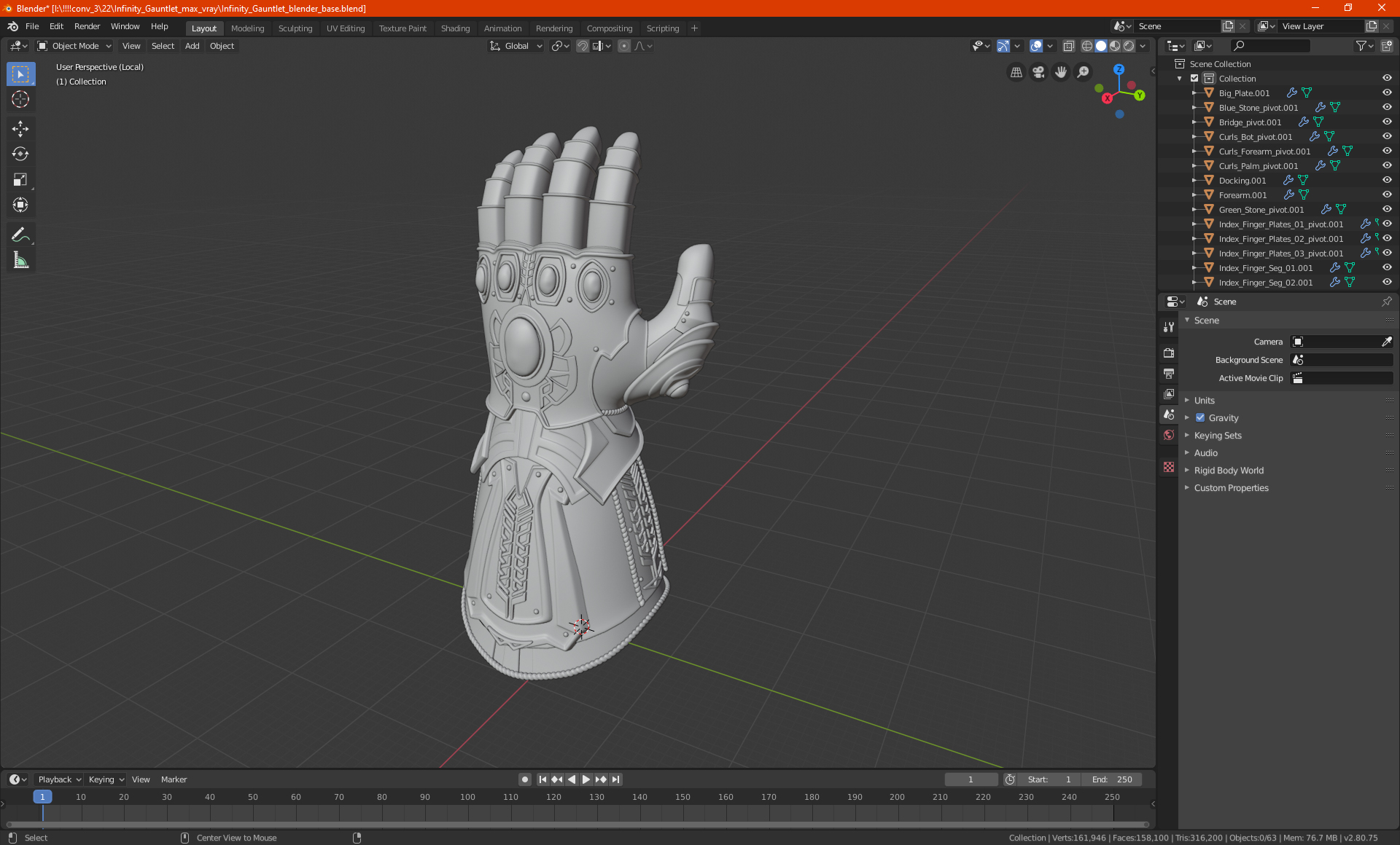 Infinity Gauntlet 3D