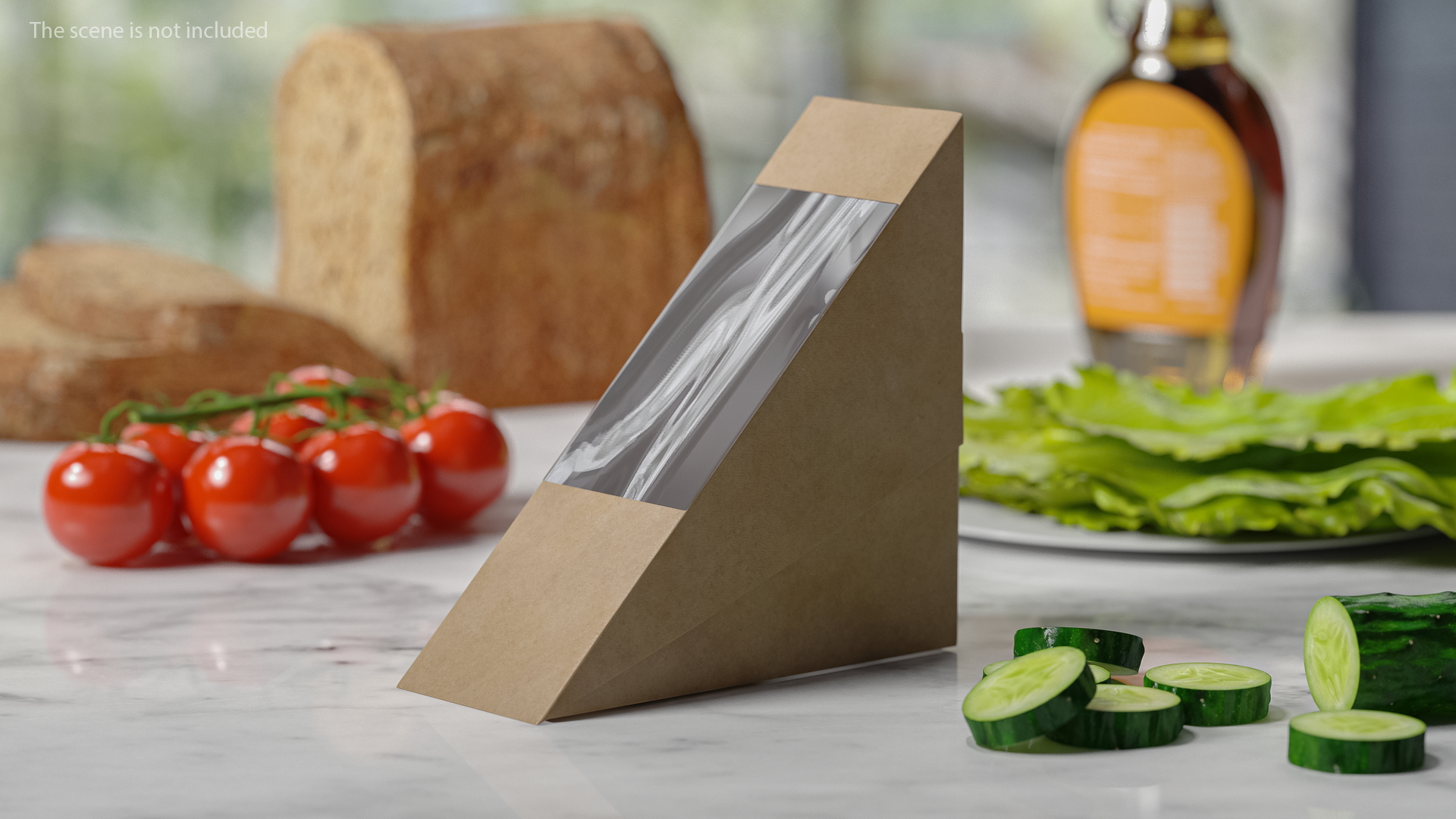 3D model Craft Paper Small Sandwich Box