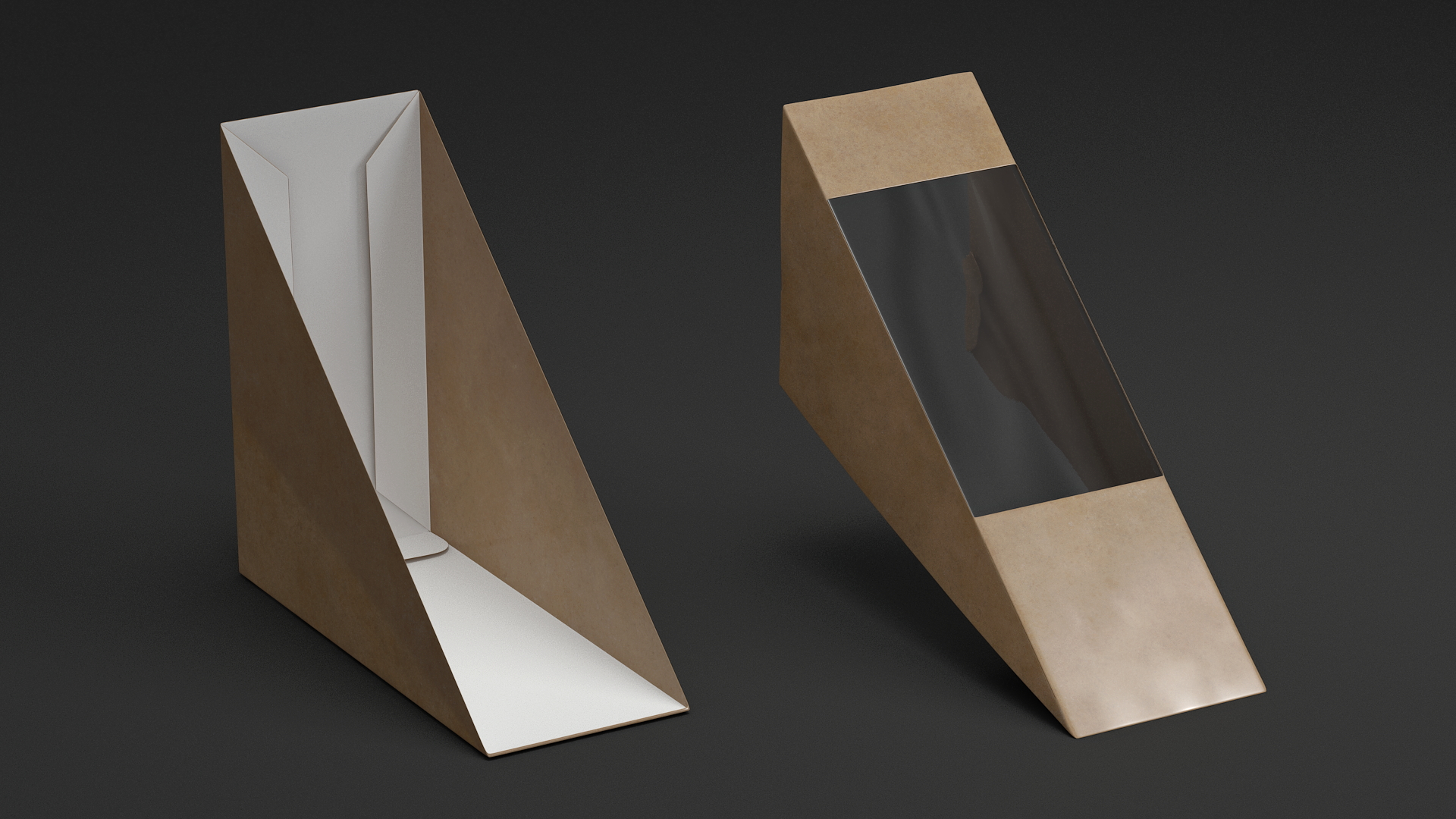 3D model Craft Paper Small Sandwich Box