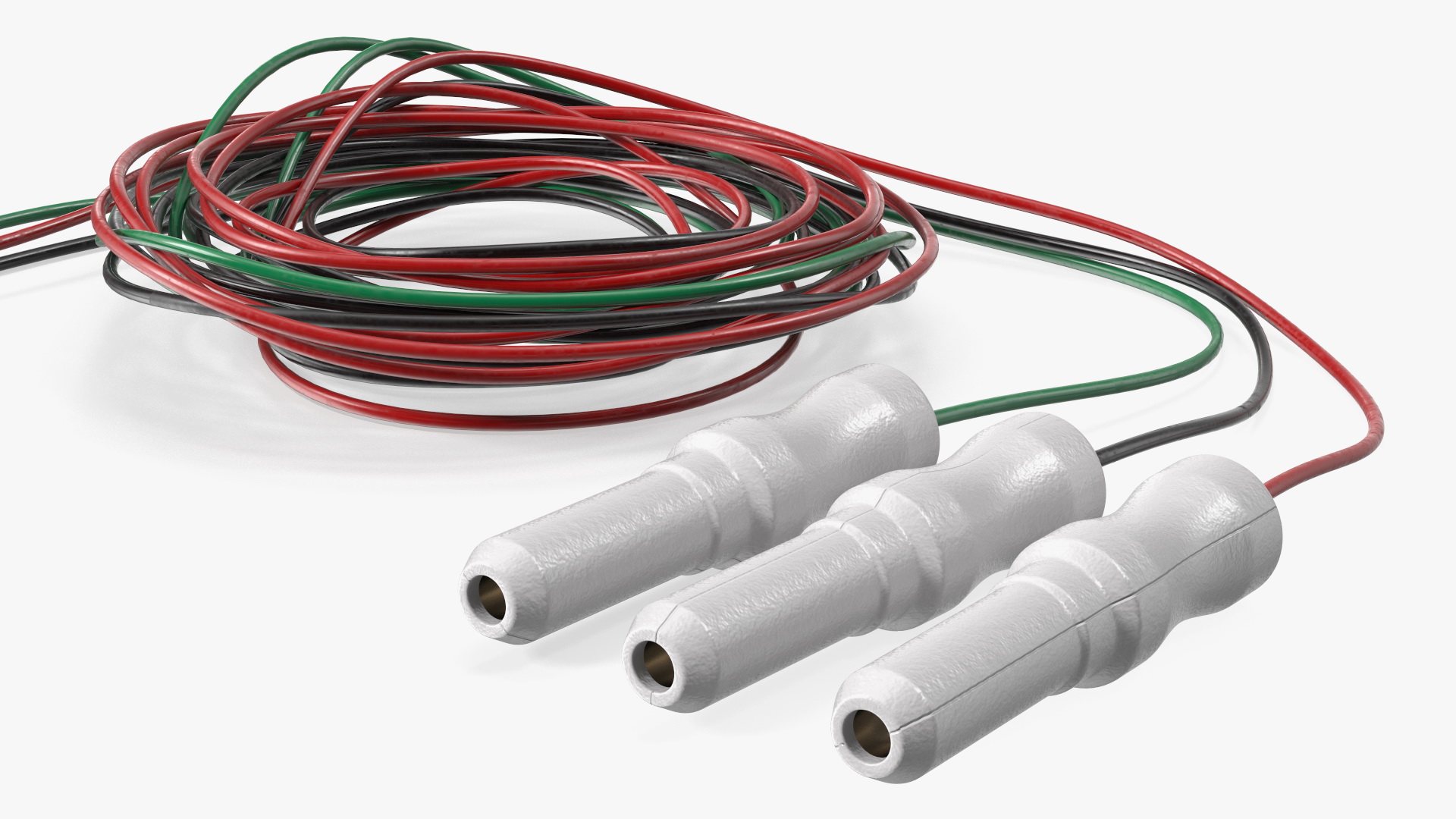 3D Skein of Three Colorful Wires with Surface Electrodes model