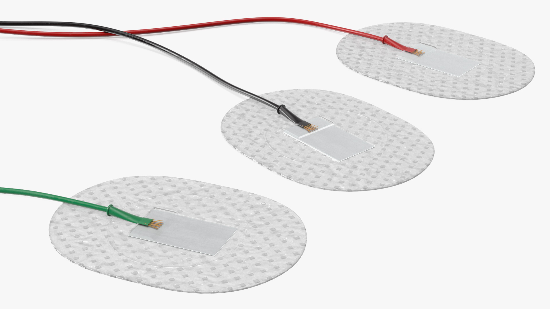 3D Skein of Three Colorful Wires with Surface Electrodes model