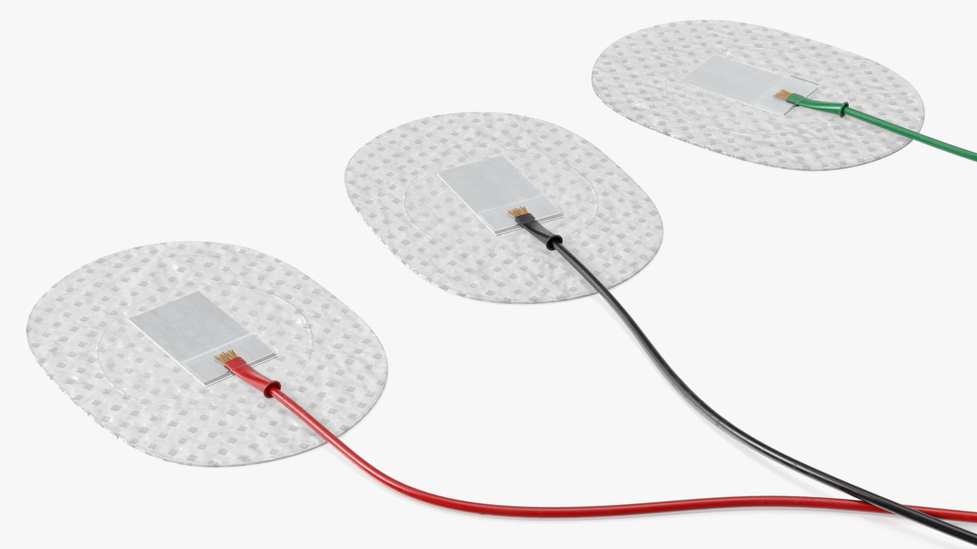 3D Skein of Three Colorful Wires with Surface Electrodes model