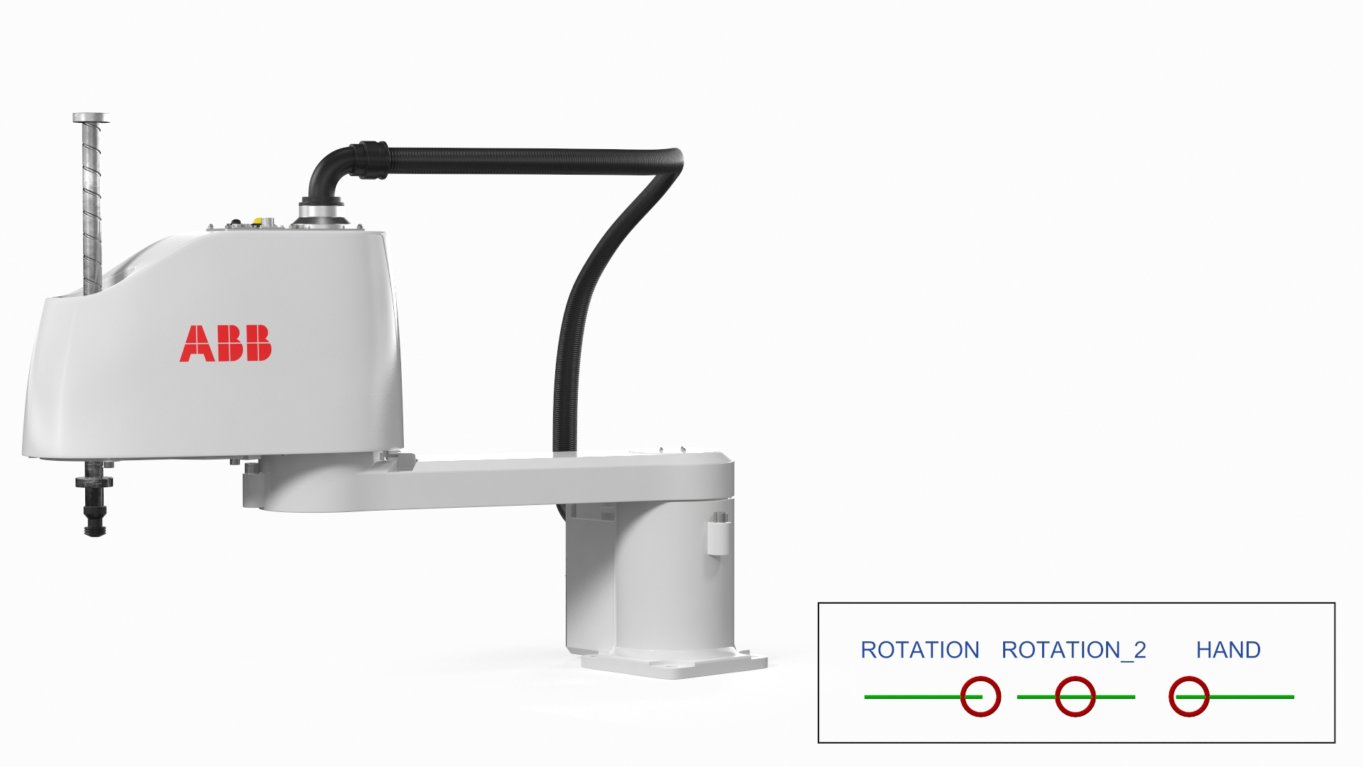 Industrial Robot ABB IRB 910SC Rigged 3D