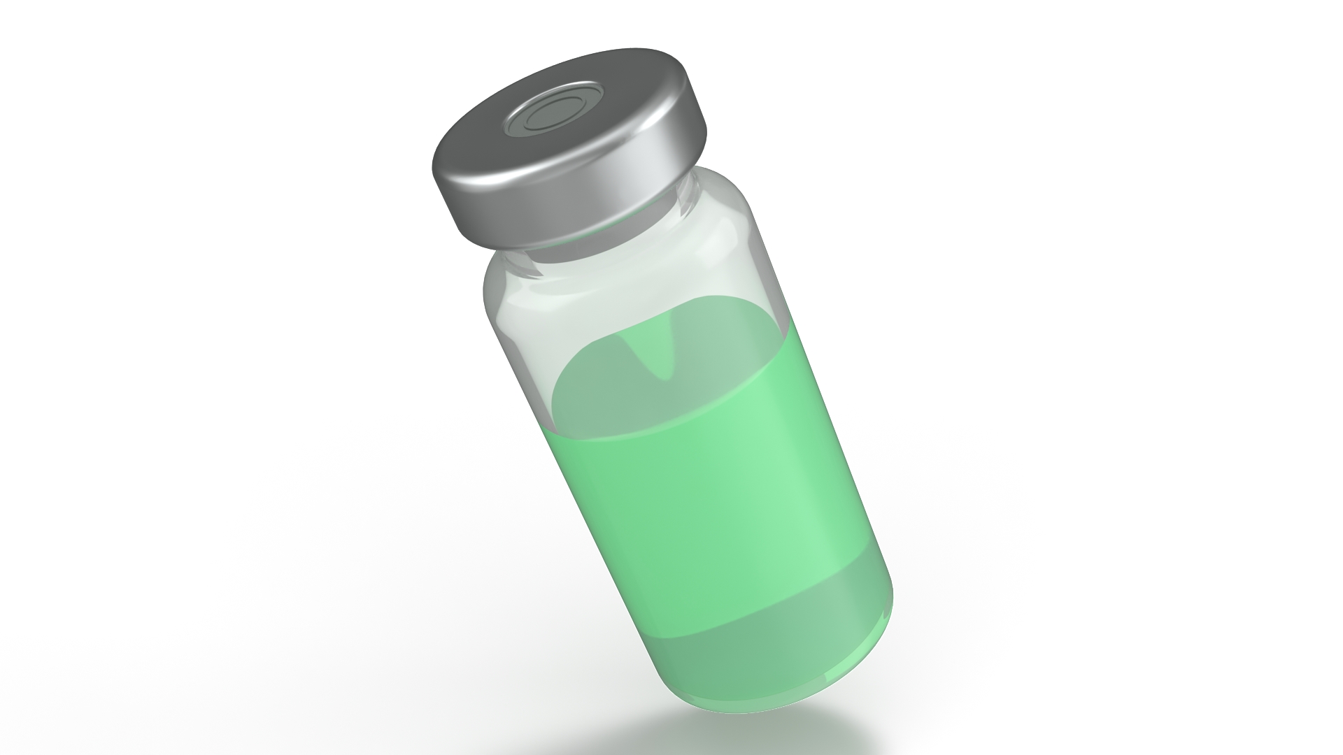 Medicine Sterile Vial 10ml Green 3D