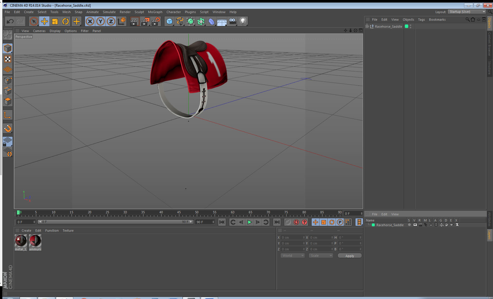 3D Racehorse Saddle