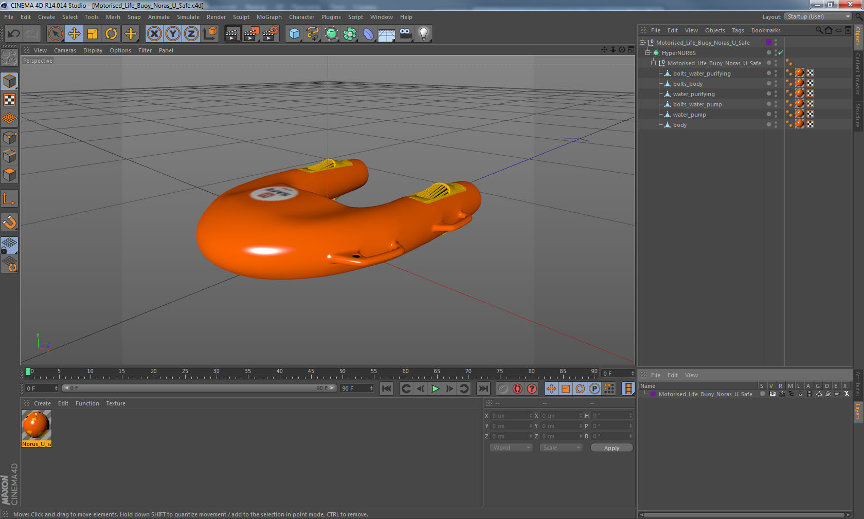 Motorised Life Buoy Noras U Safe 3D