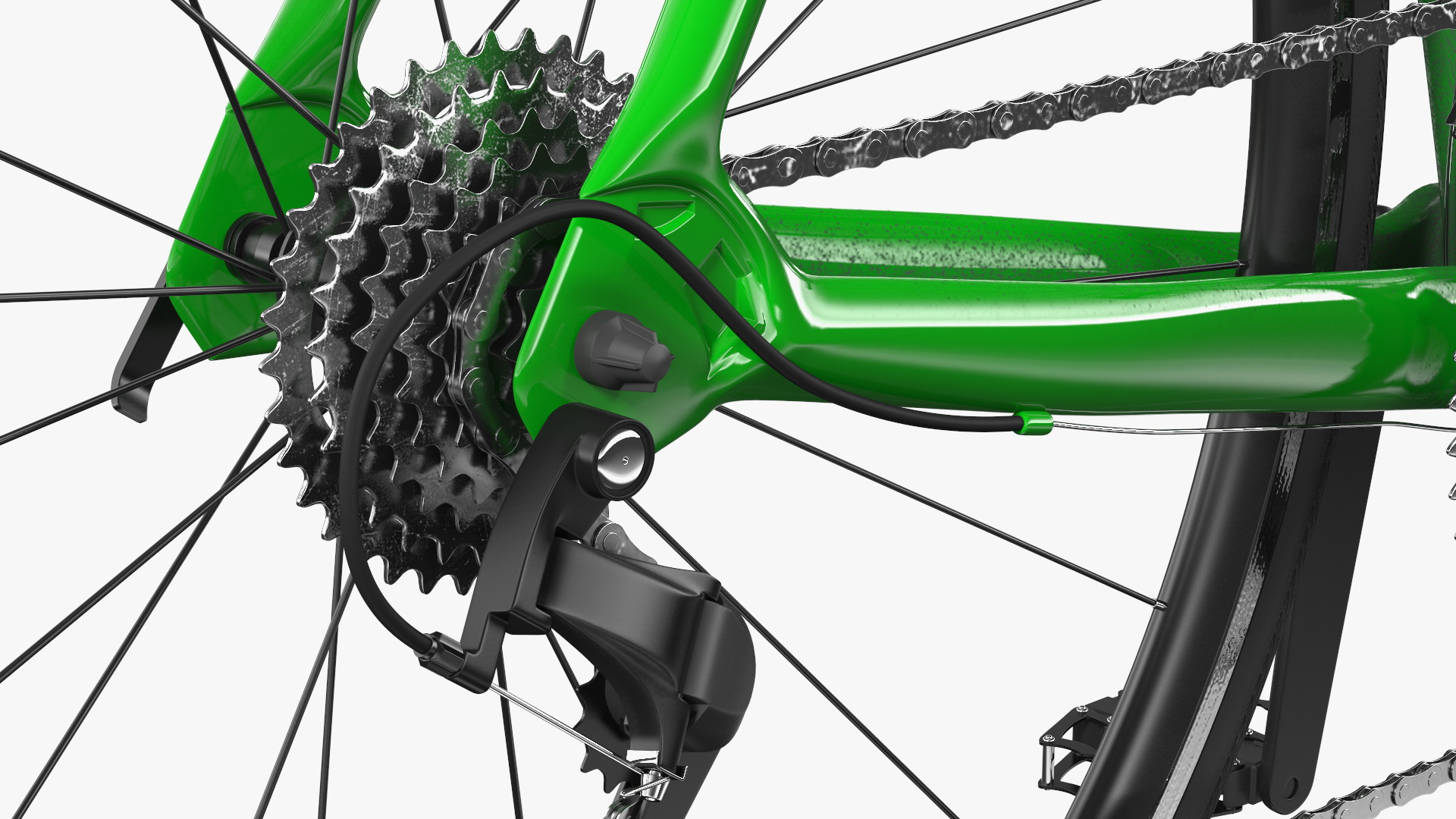 Bike Rack Aluminum Platform with Road Bike 3D