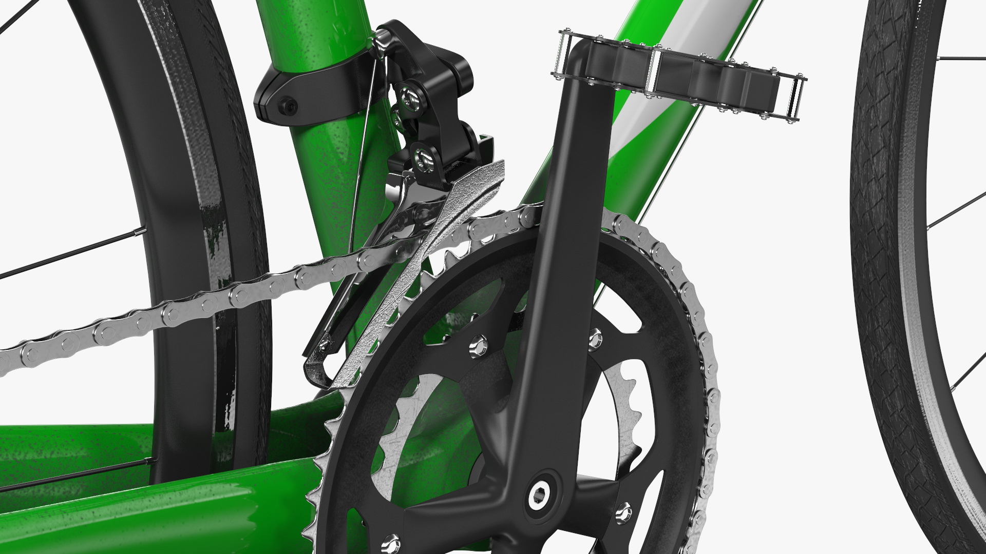Bike Rack Aluminum Platform with Road Bike 3D