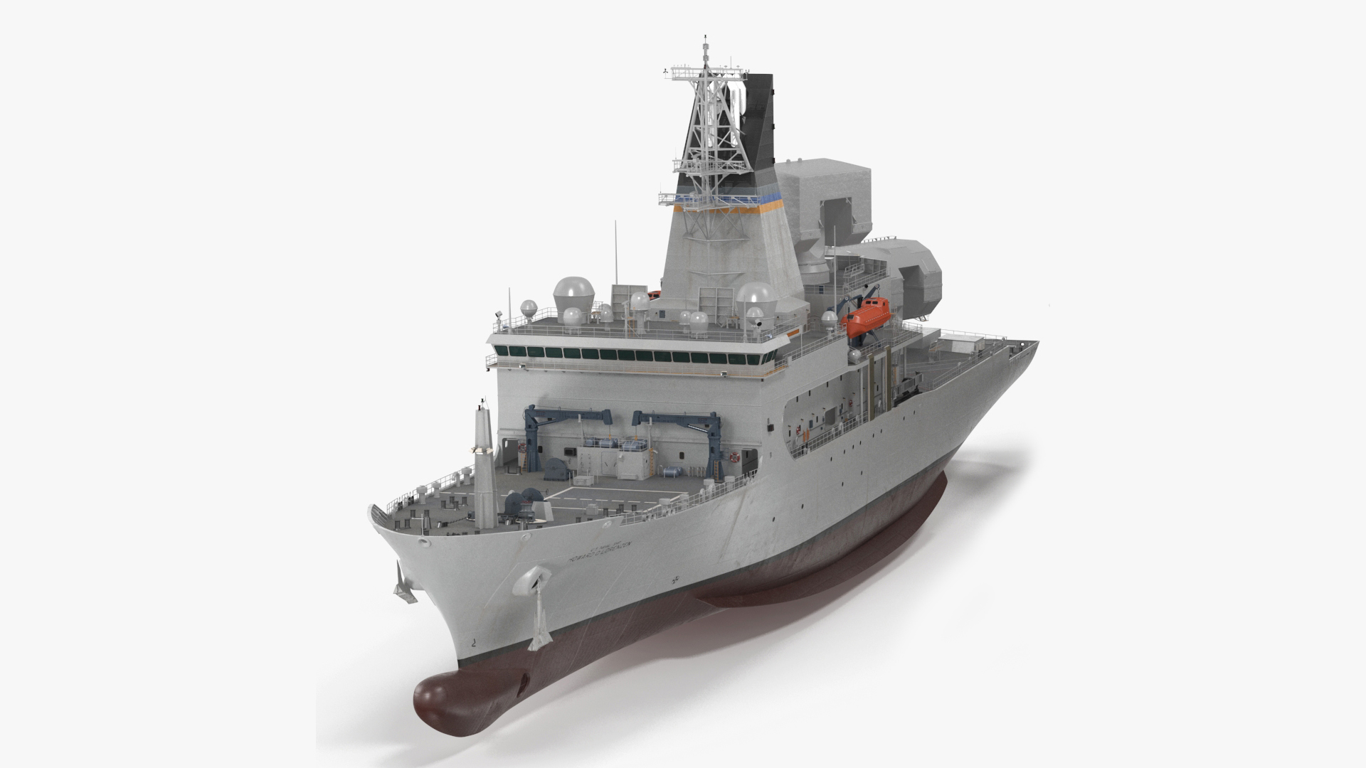 3D USNS Howard O Lorenzen Ship Rigged for Cinema 4D model