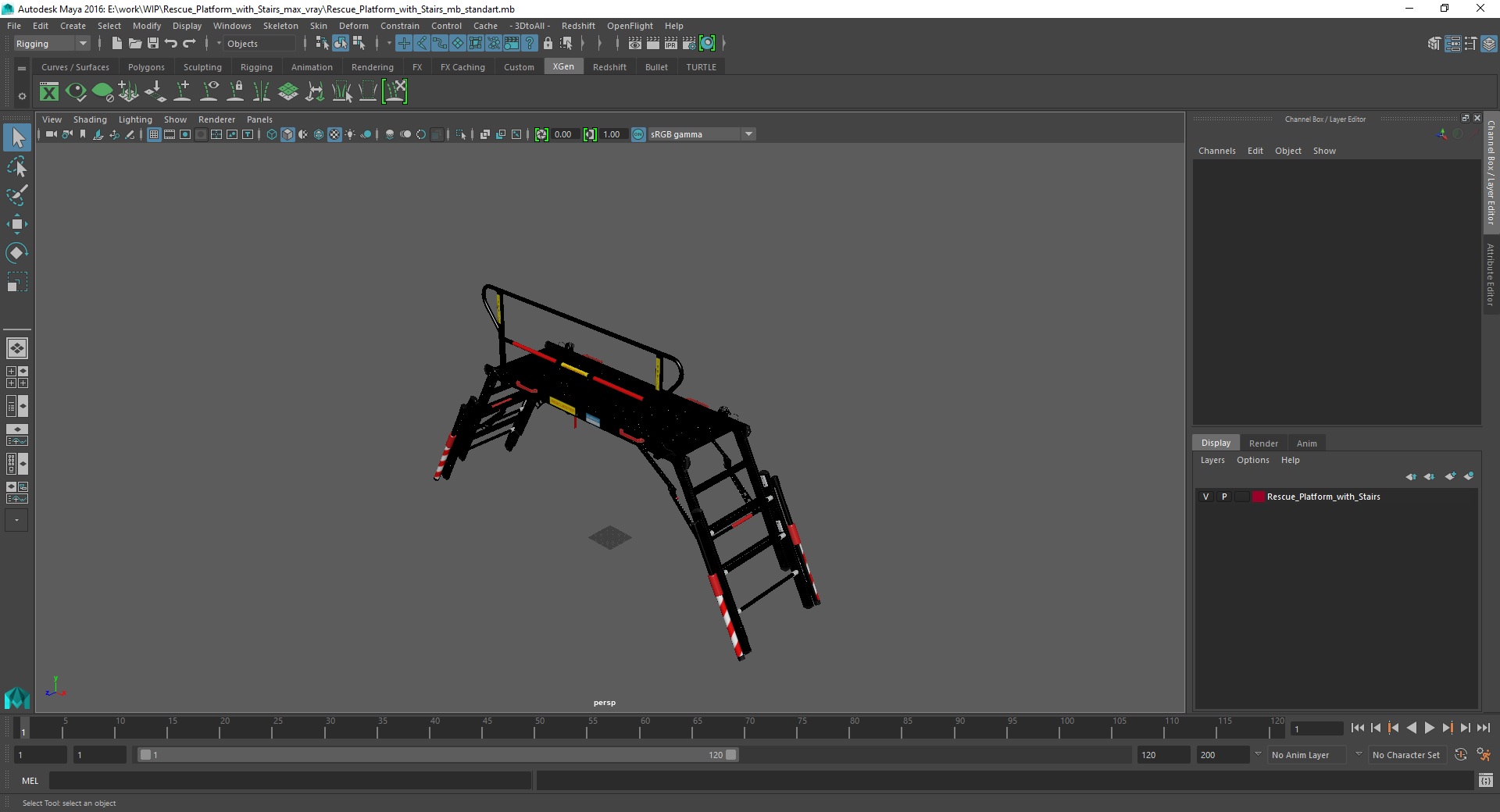 Rescue Platform with Stairs 3D