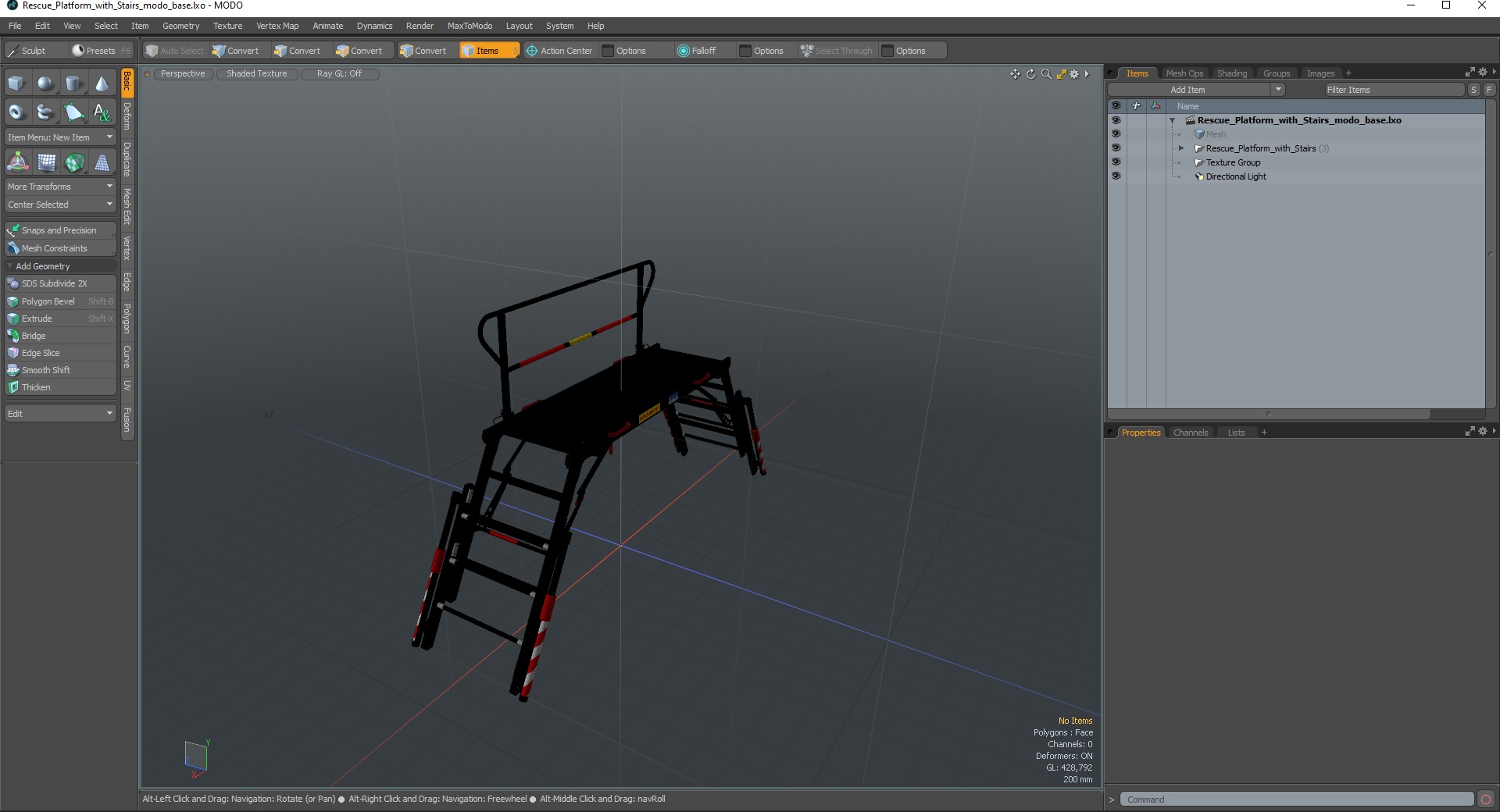 Rescue Platform with Stairs 3D