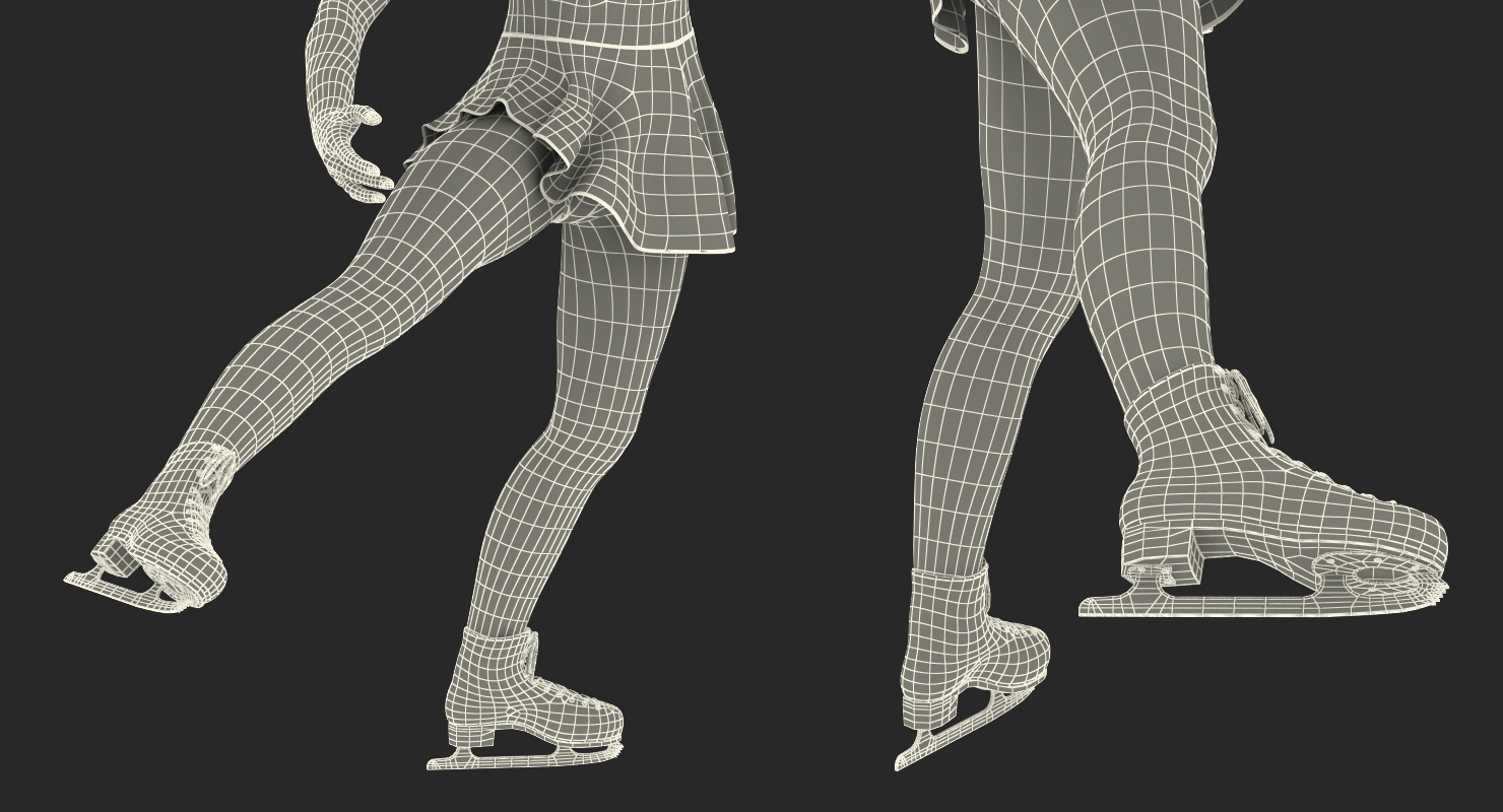 Female Figure Skater 2 Pose 3 3D model