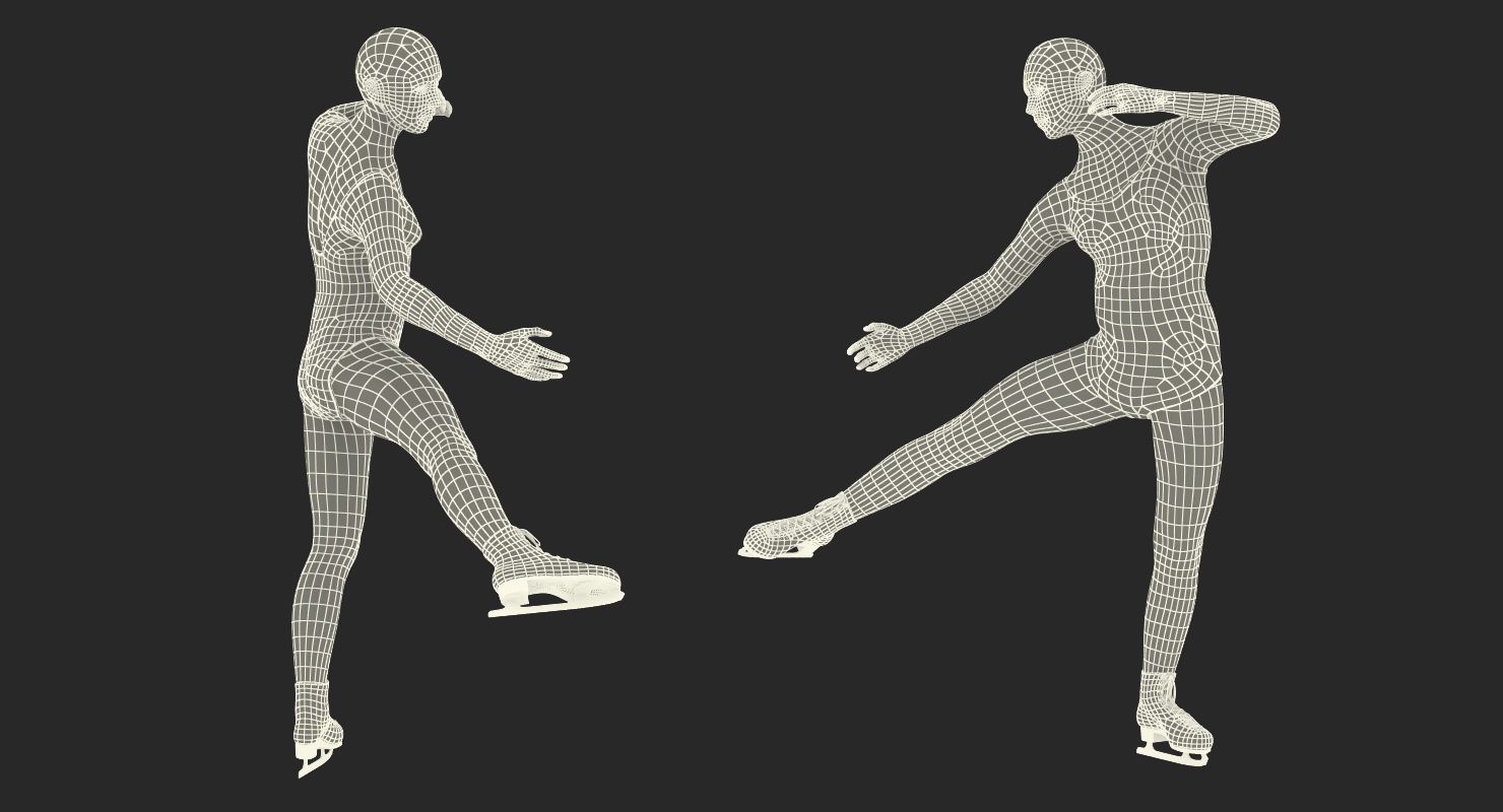 Female Figure Skater 2 Pose 3 3D model