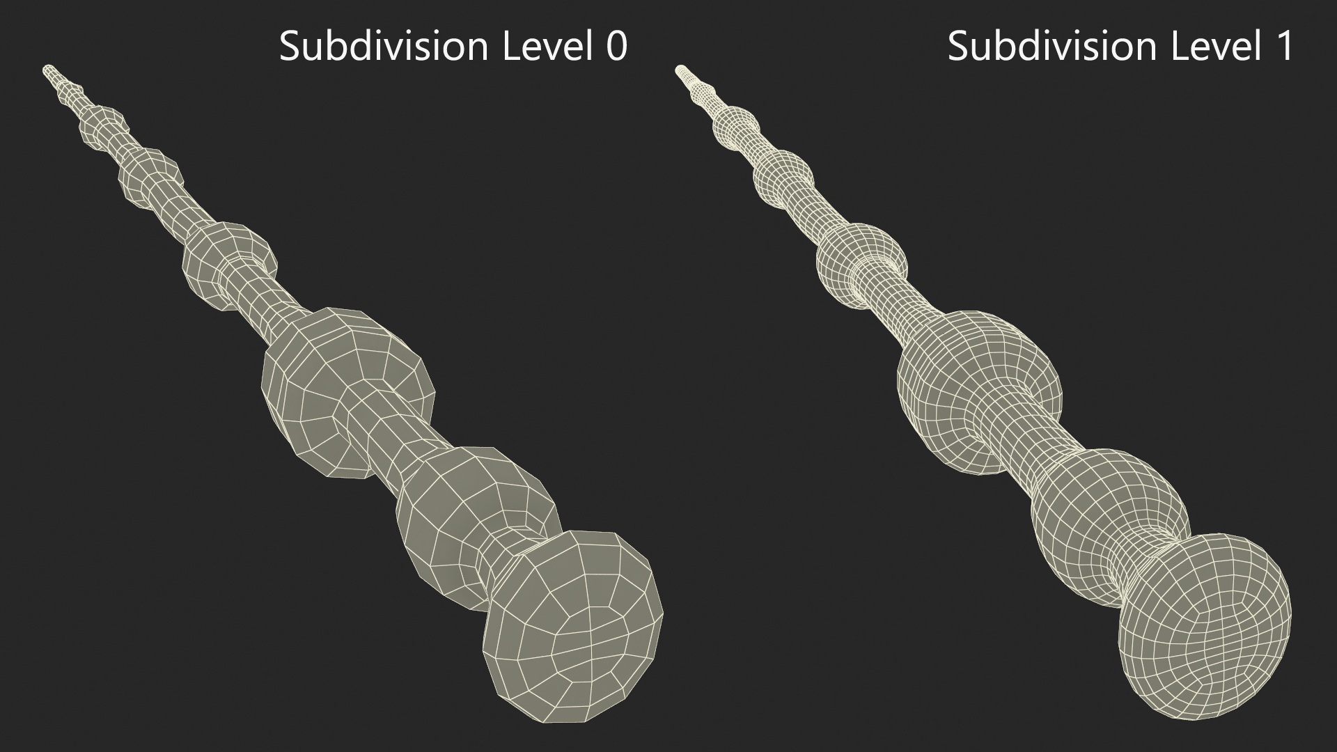 3D Elder Magic Wand