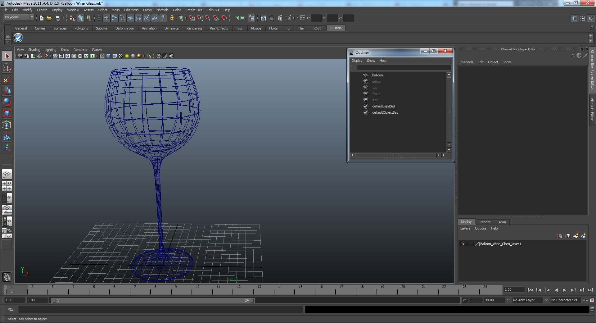 3D Balloon Wine Glass model