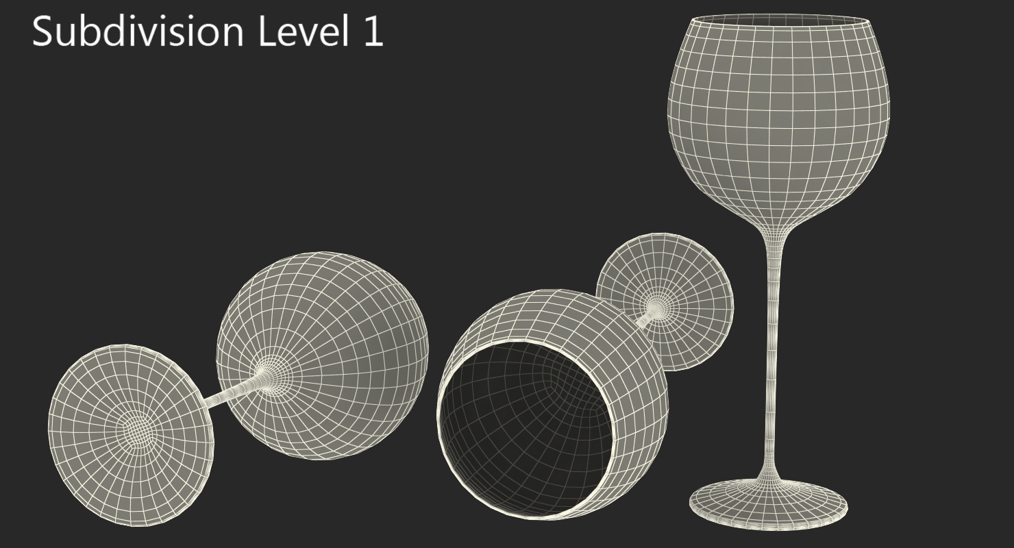 3D Balloon Wine Glass model