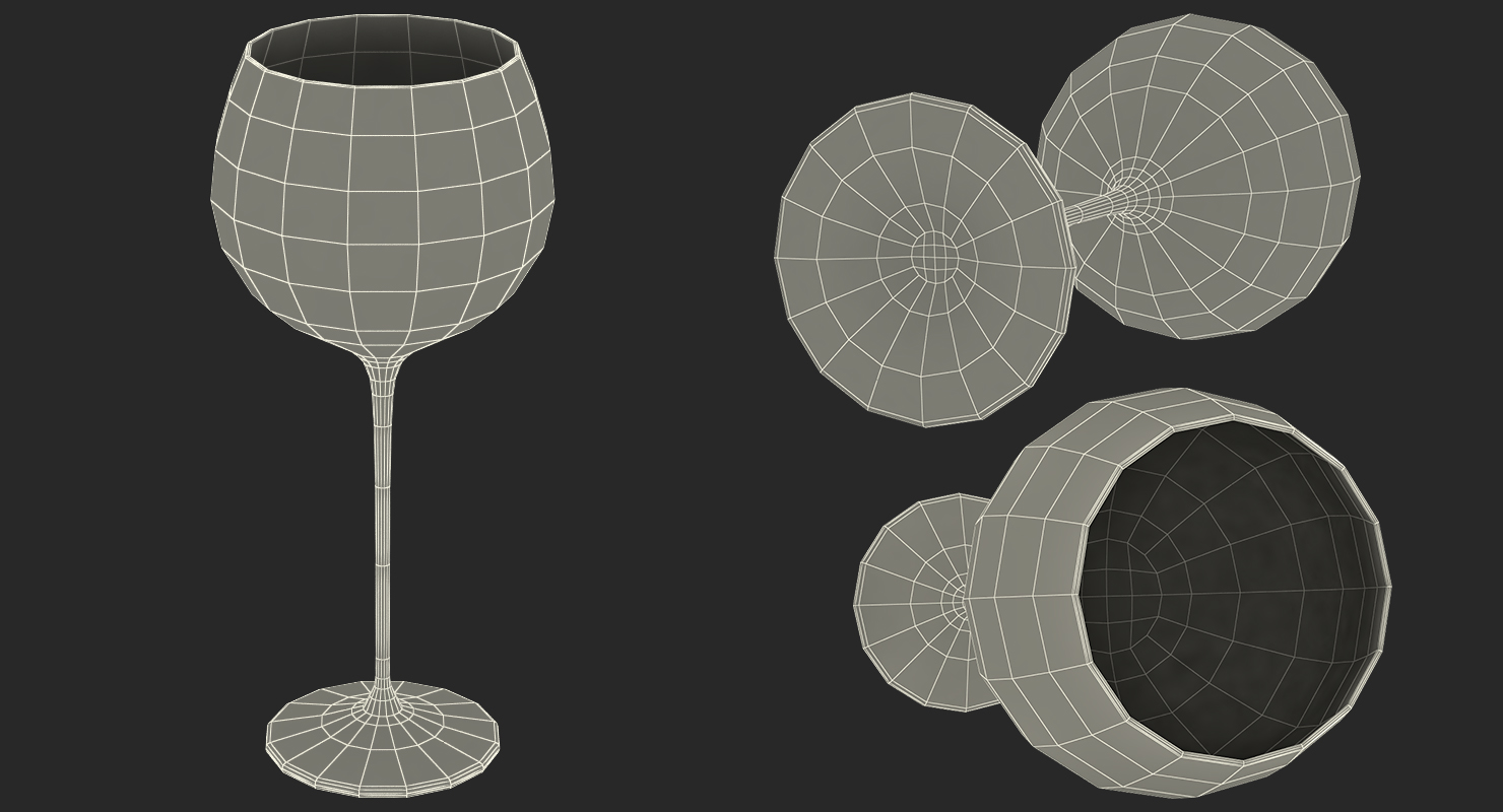 3D Balloon Wine Glass model