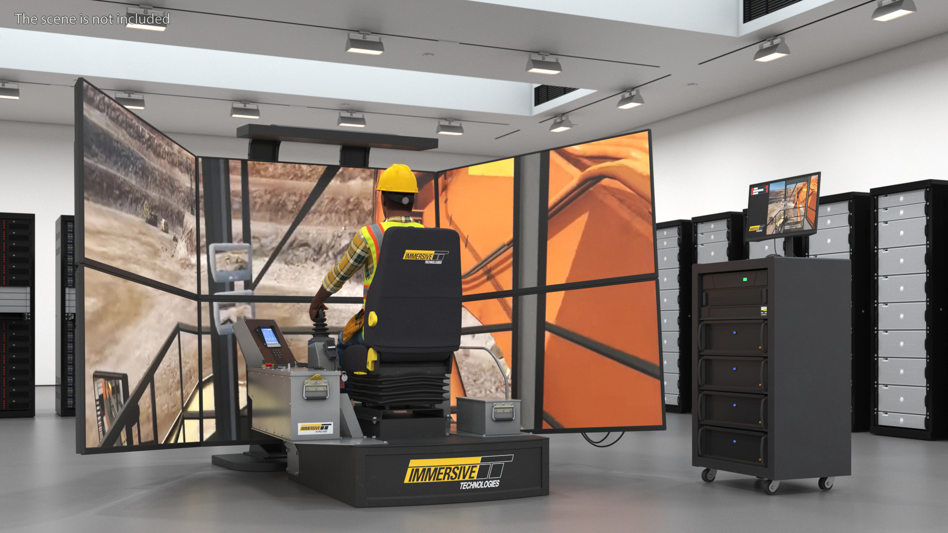 3D model Operator on LX6 Mining Machine Simulator