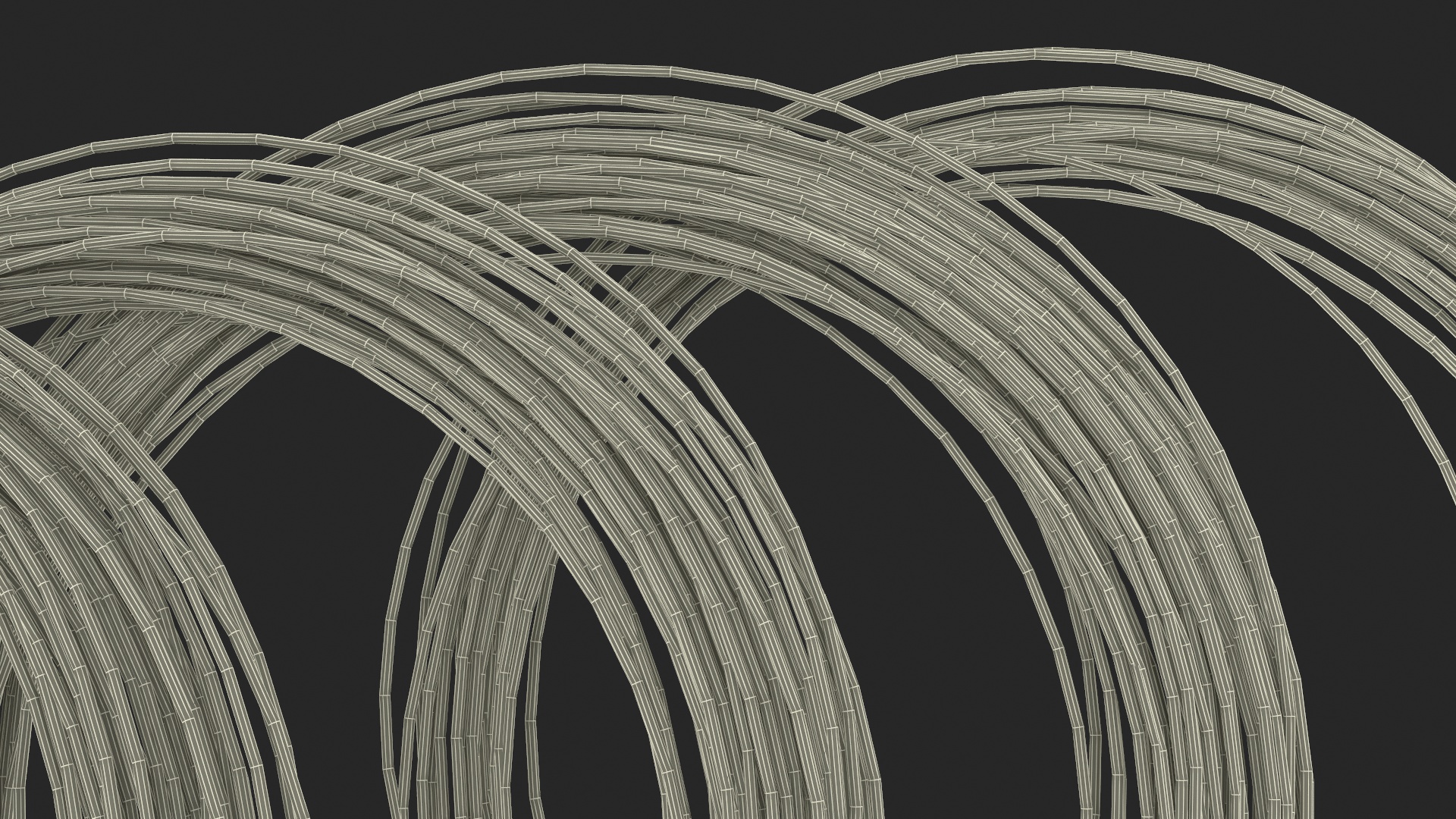 3D Twisted Stainless Steel Wire model