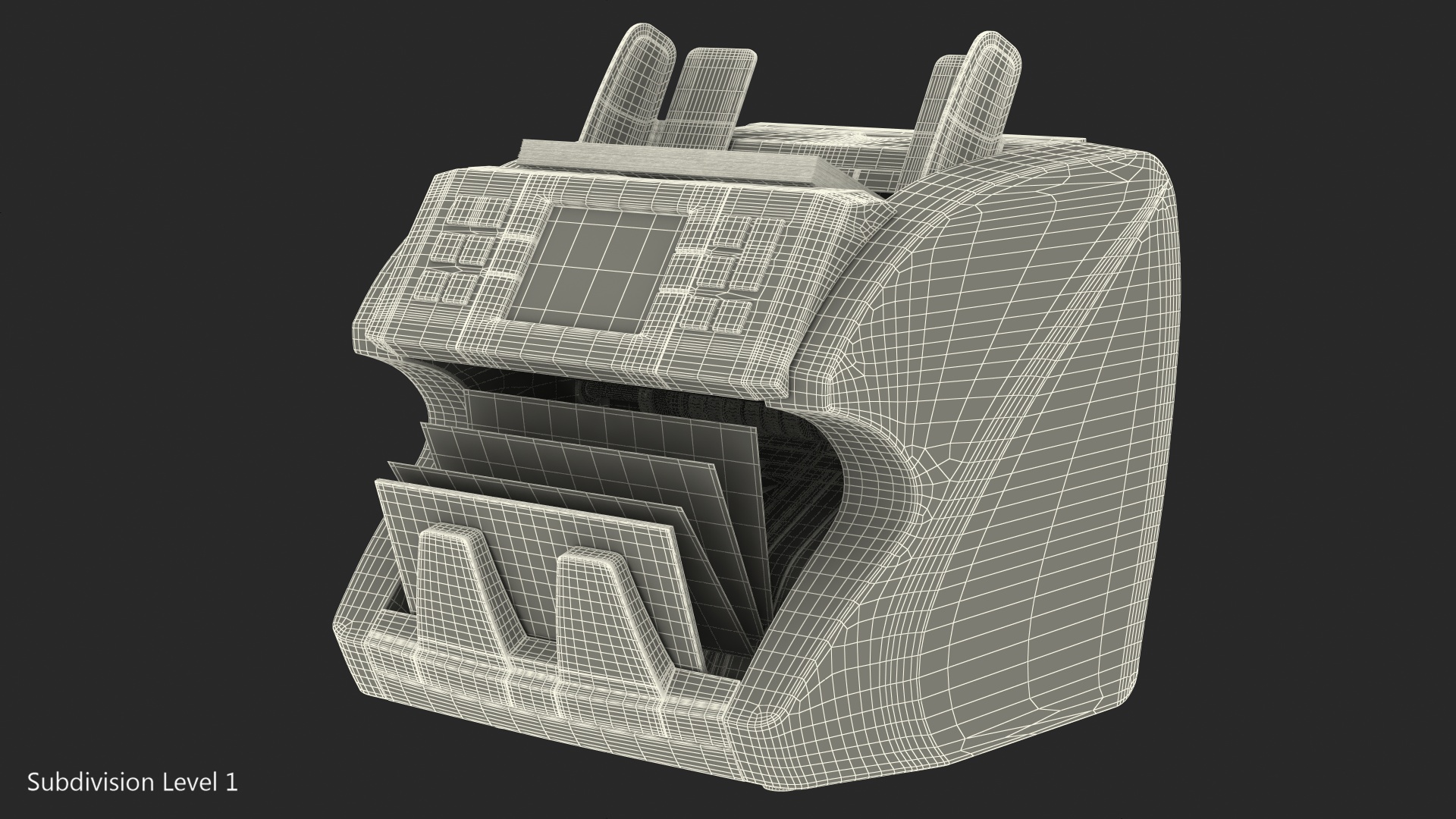 Cash Currency Counter Sorter Bills Euro 3D model