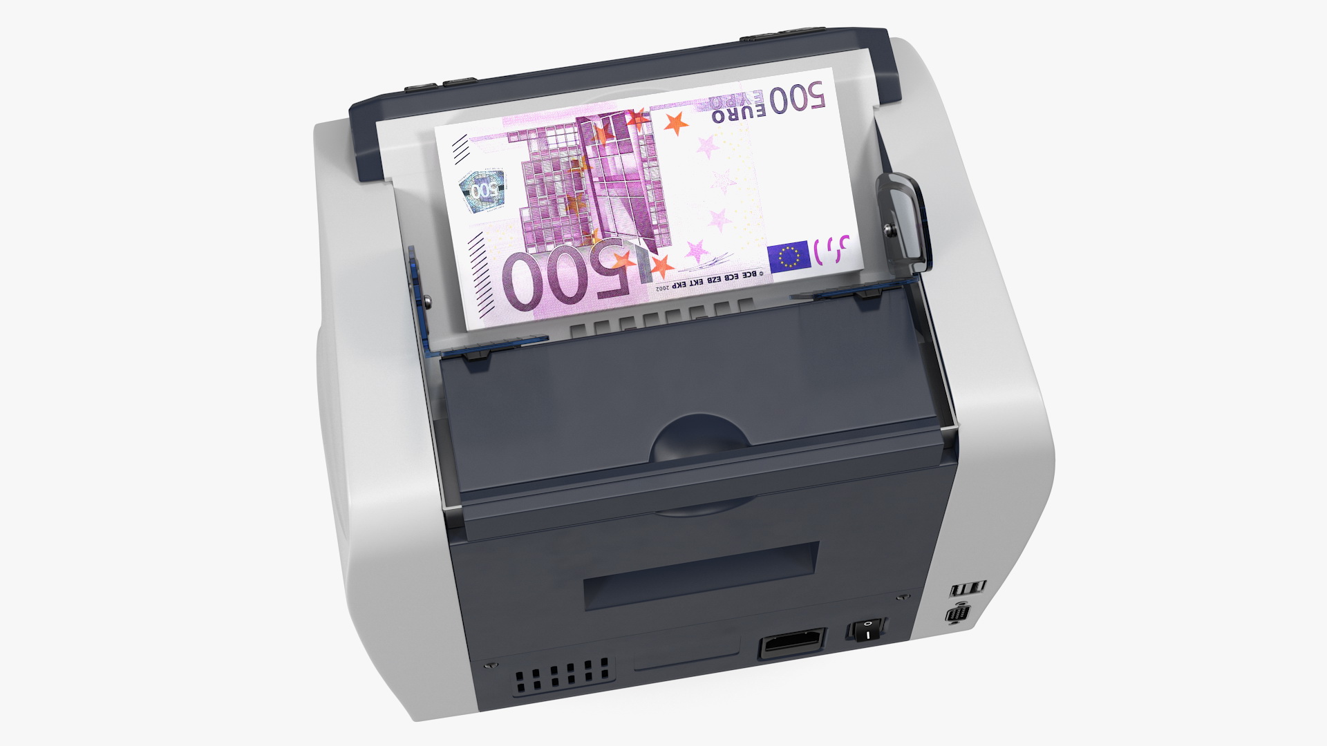 Cash Currency Counter Sorter Bills Euro 3D model