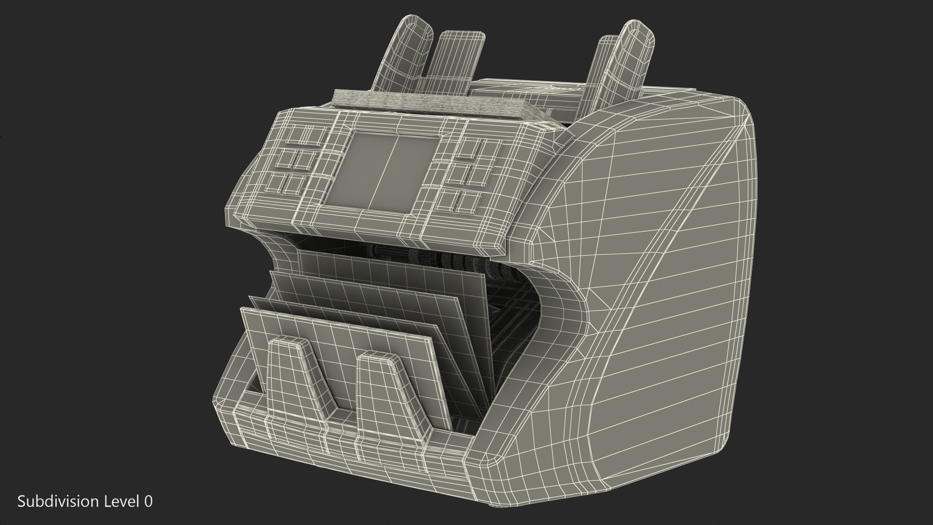 Cash Currency Counter Sorter Bills Euro 3D model