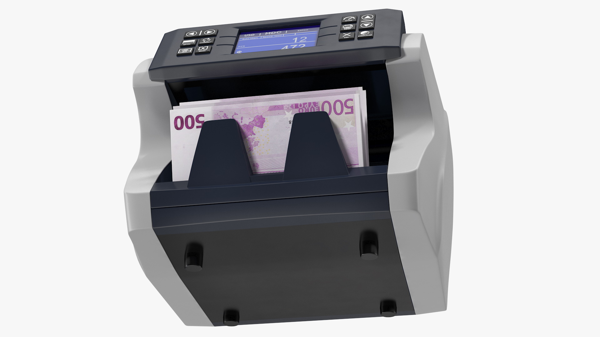 Cash Currency Counter Sorter Bills Euro 3D model