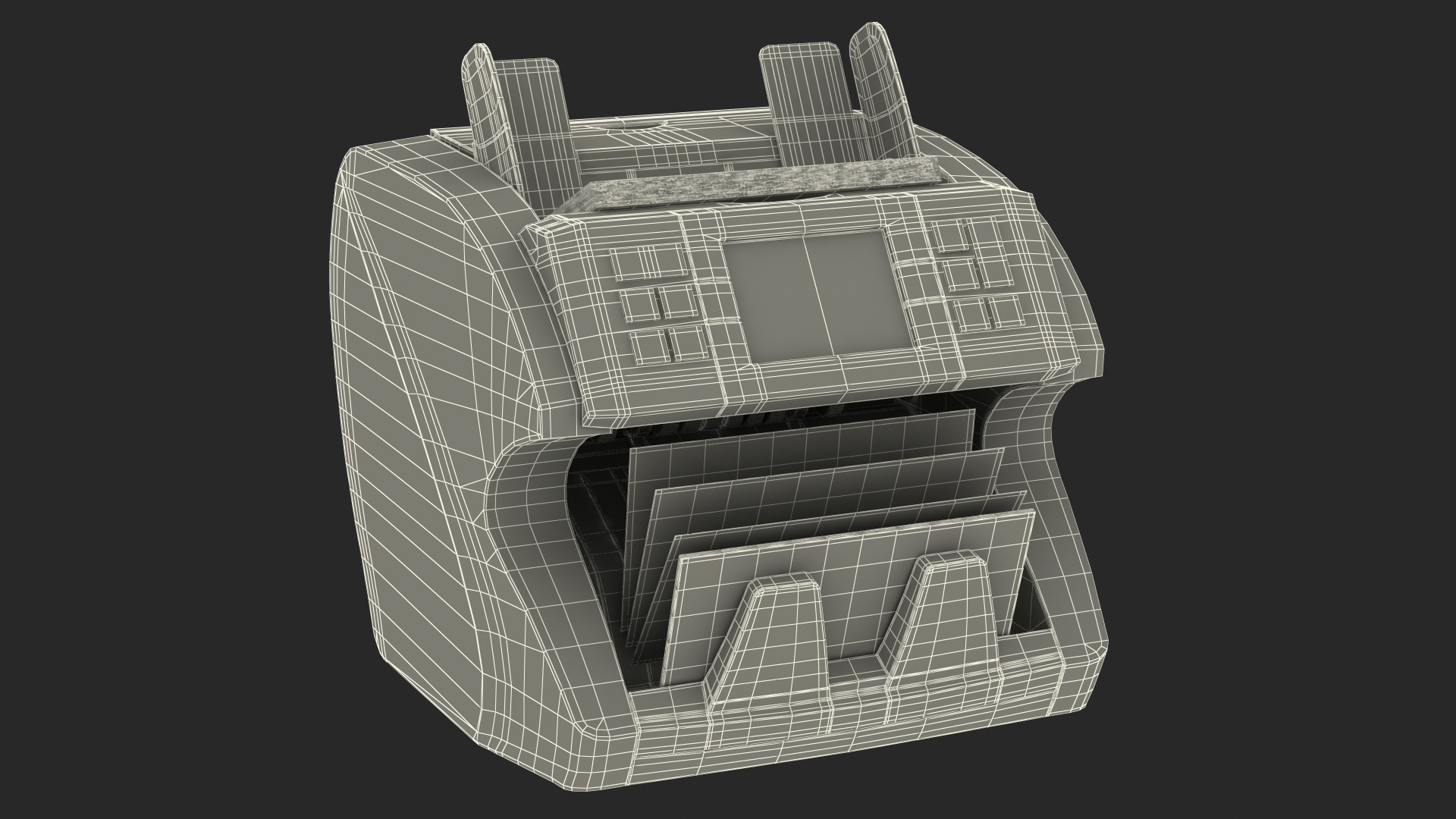 Cash Currency Counter Sorter Bills Euro 3D model