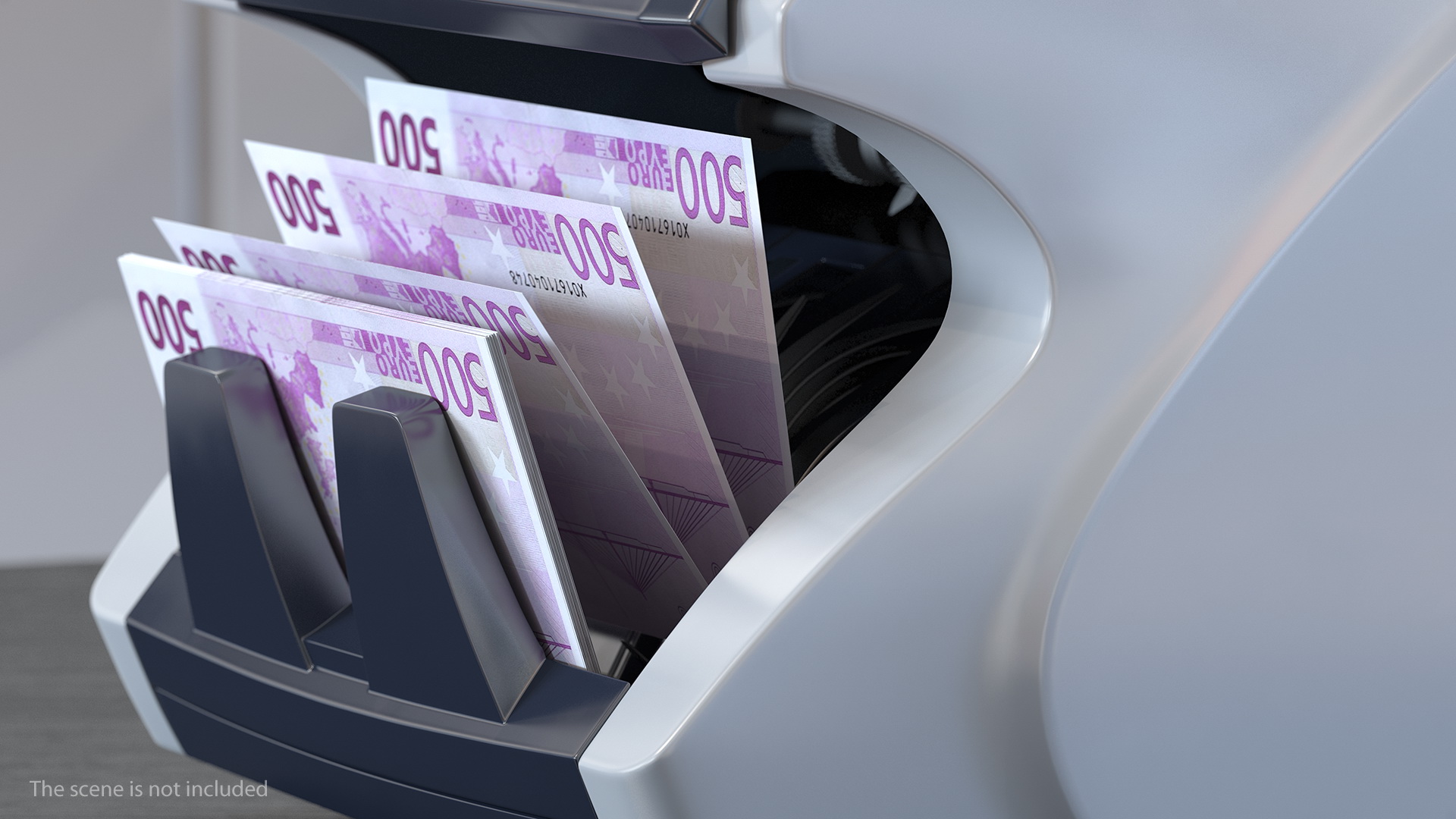 Cash Currency Counter Sorter Bills Euro 3D model
