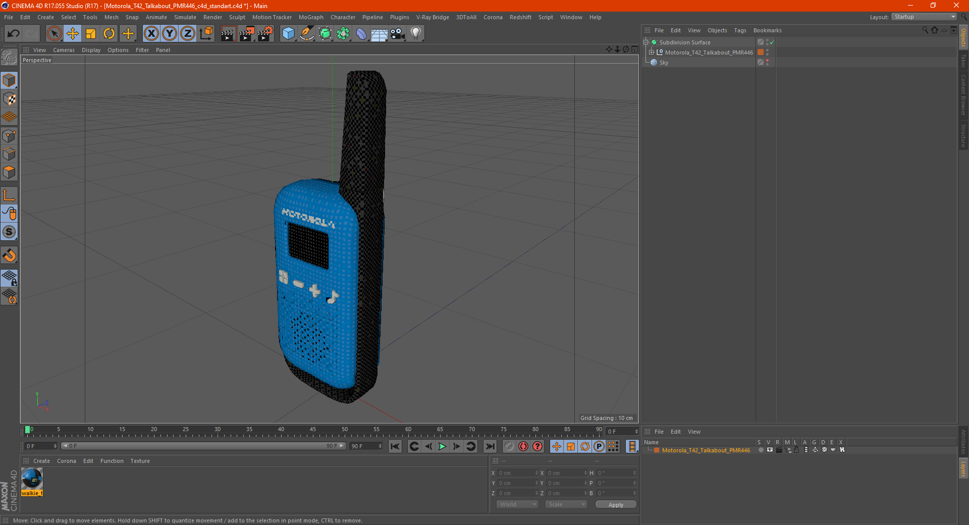 Motorola T42 Talkabout PMR446 3D model