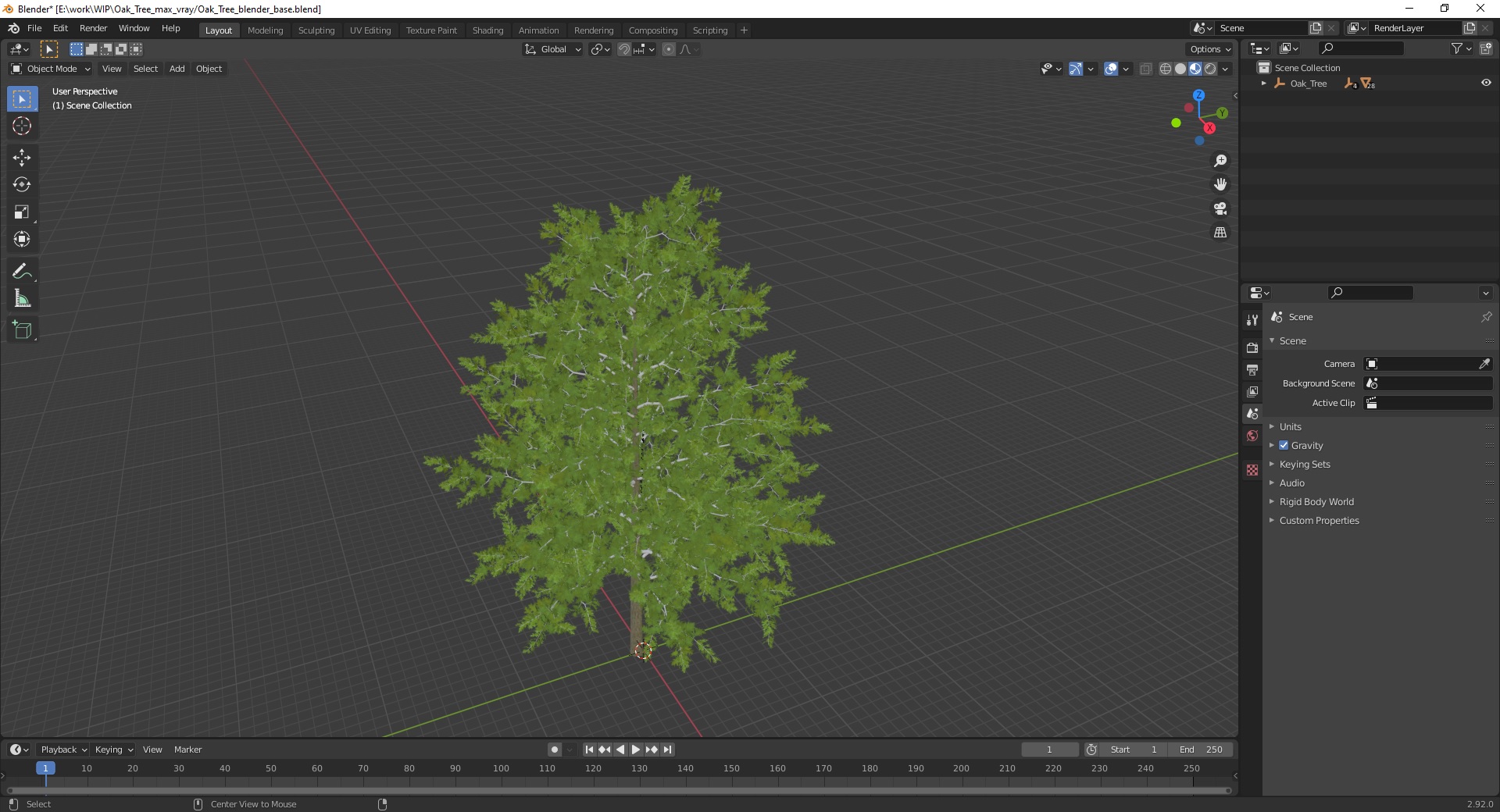 3D model Oak Tree