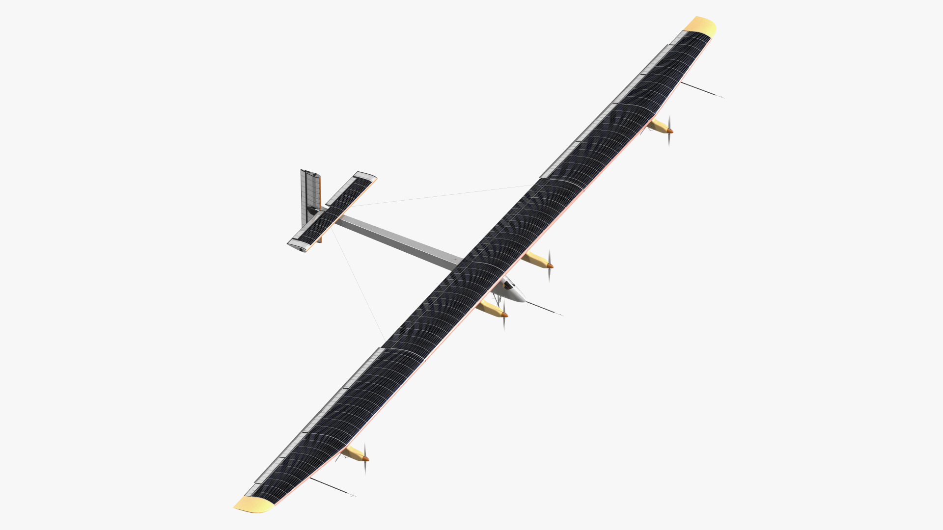 3D model Prototype of Solar Plane Rigged for Cinema 4D