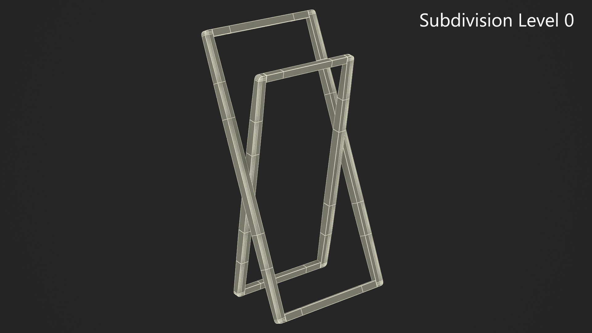 3D model Wooden Freestanding Towel Rail