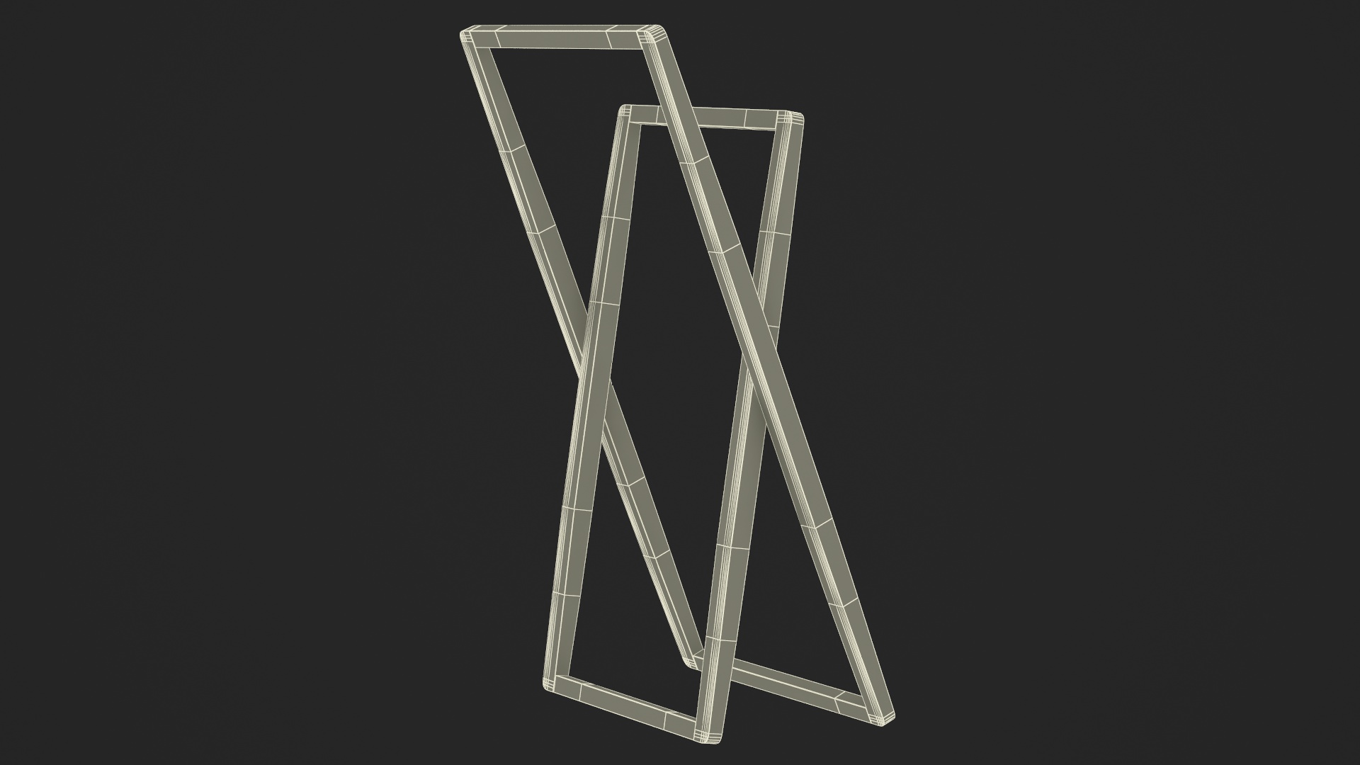 3D model Wooden Freestanding Towel Rail