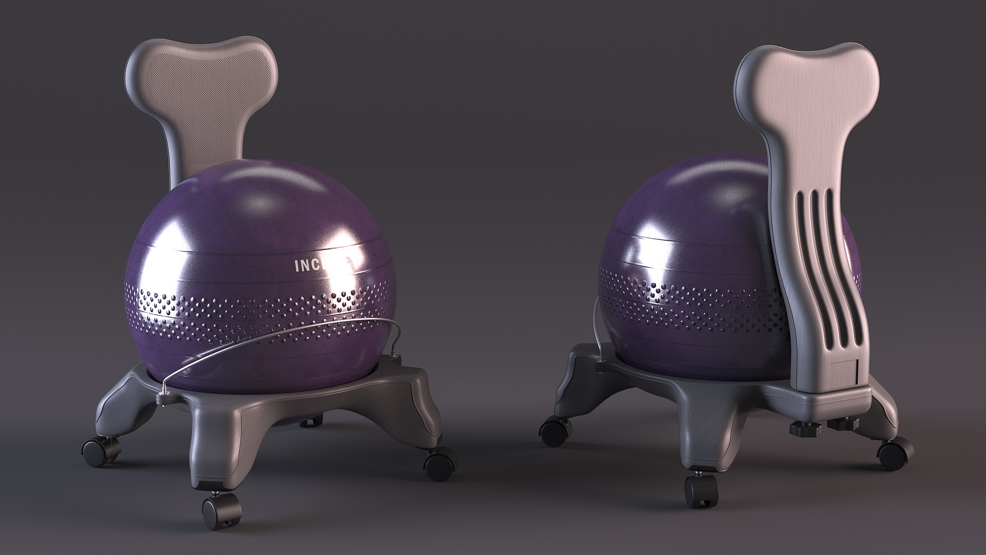 3D Balance Ball Chair Grey model