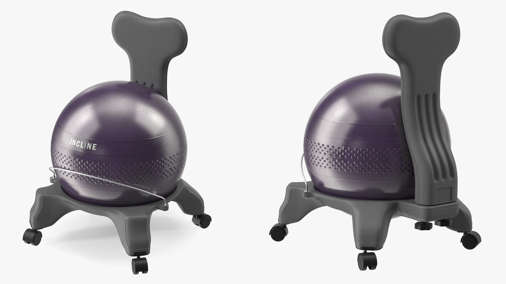 3D Balance Ball Chair Grey model