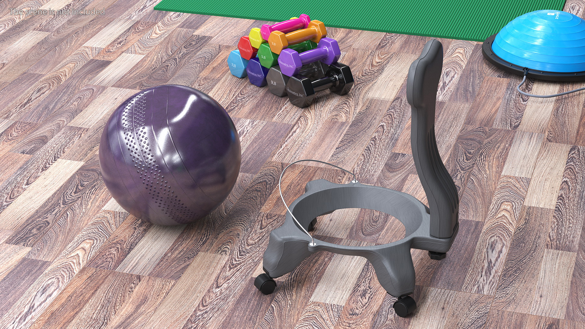 3D Balance Ball Chair Grey model