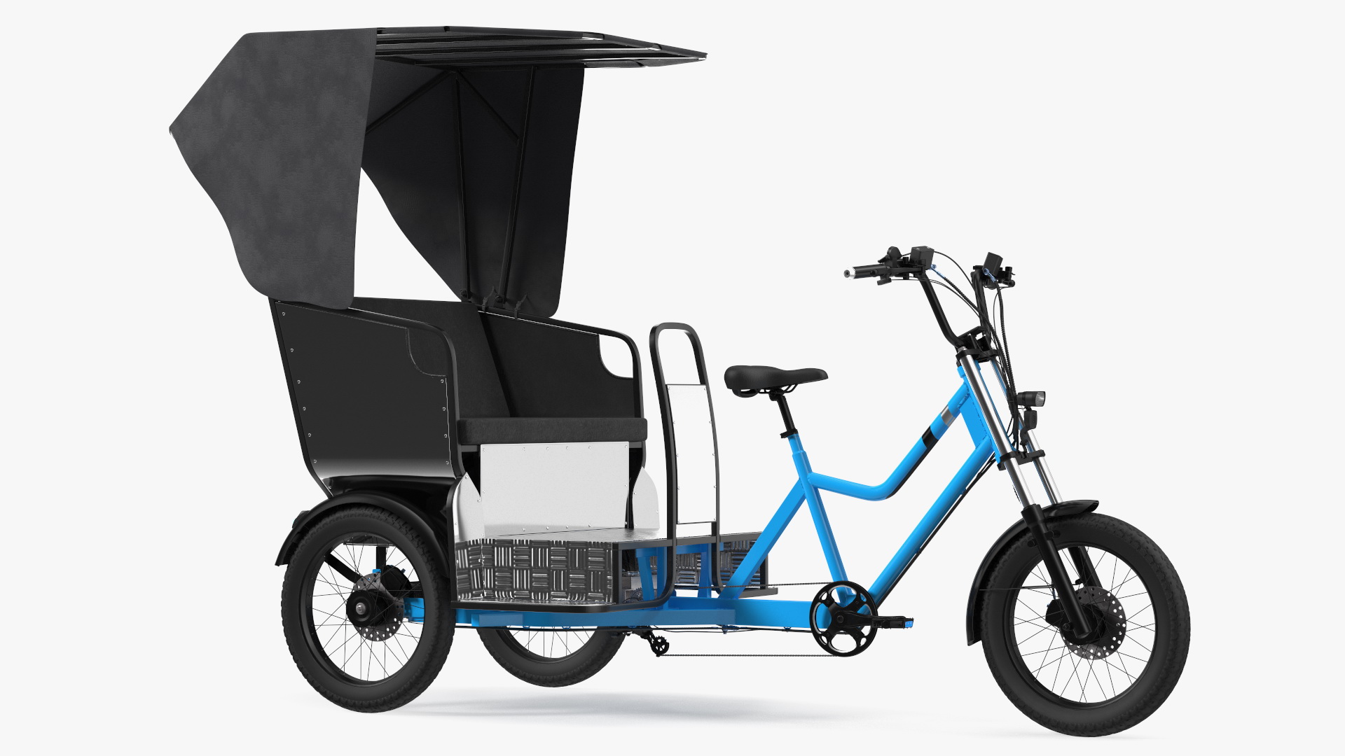 3D Commercial Grade Electric Trike with Passenger Seat Rigged model