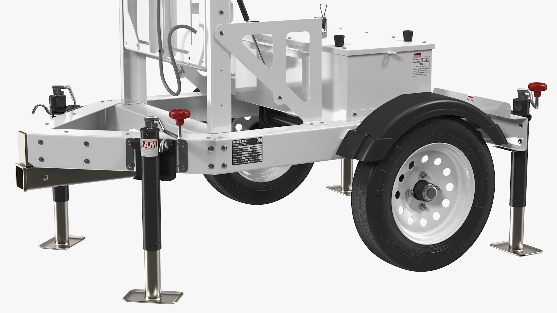 3D Decatur Electronics 300MX Radar Trailer with Matrix Messaging Rigged model