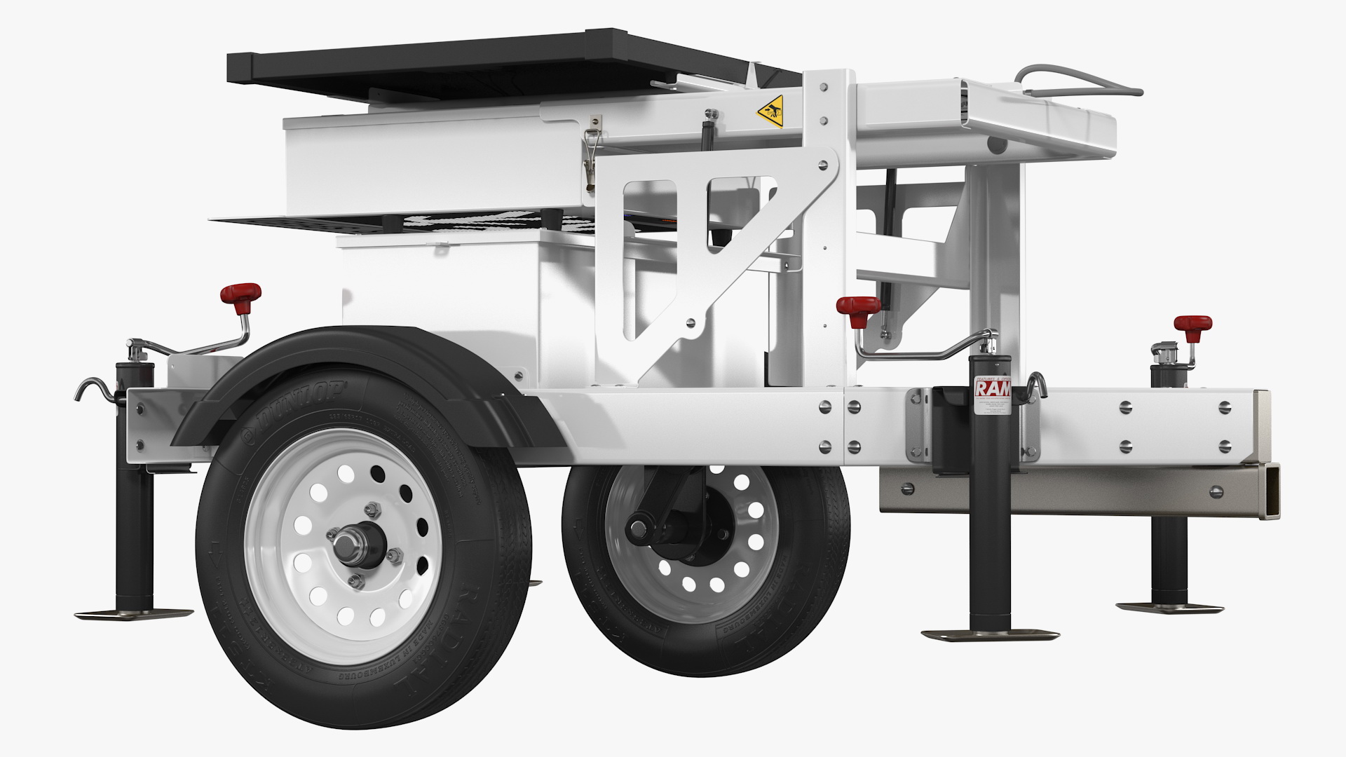 3D Decatur Electronics 300MX Radar Trailer with Matrix Messaging Rigged model
