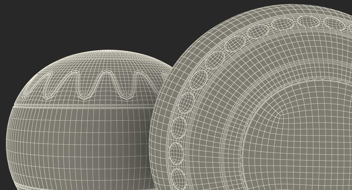 Lawn Bowls Set 3D model