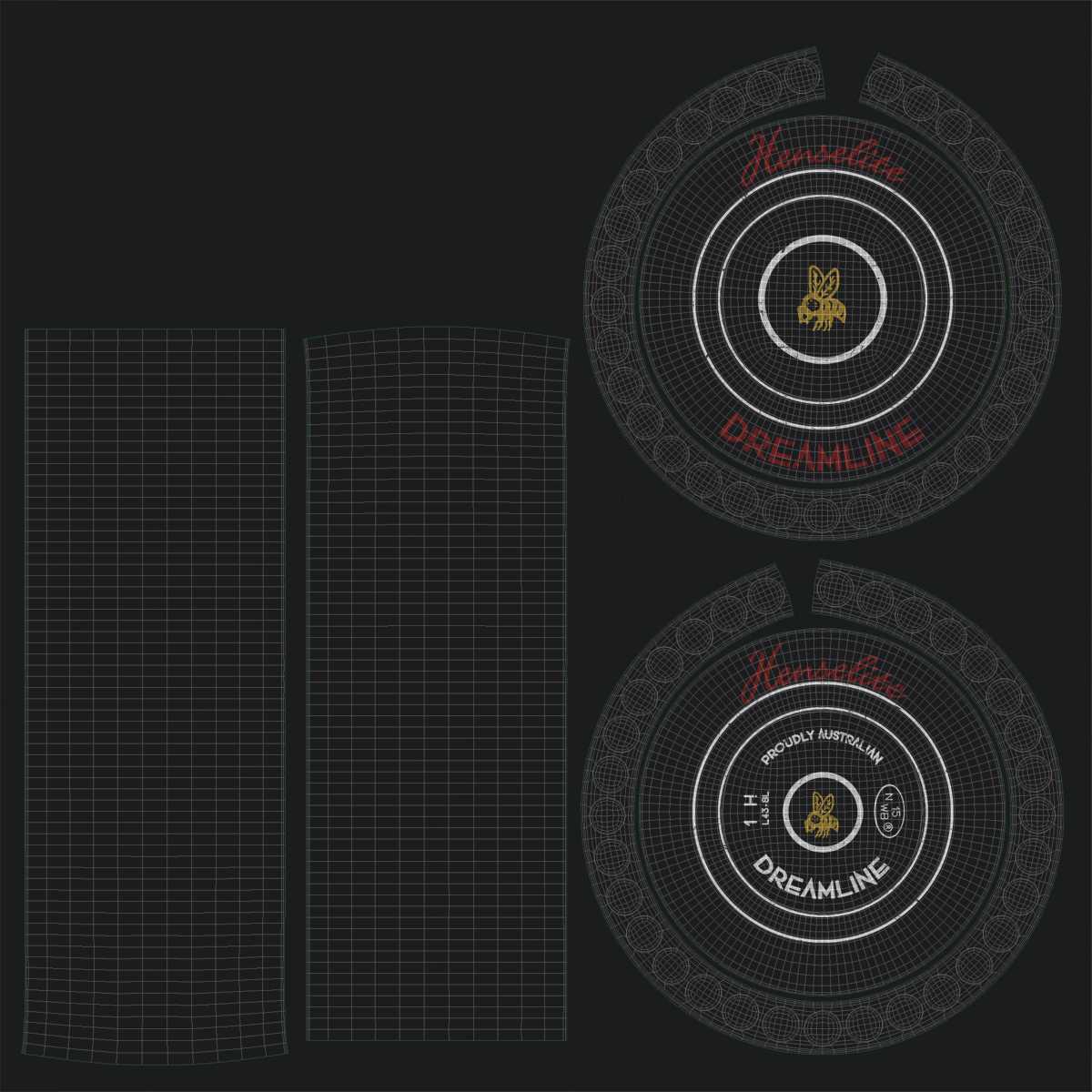 Lawn Bowls Set 3D model
