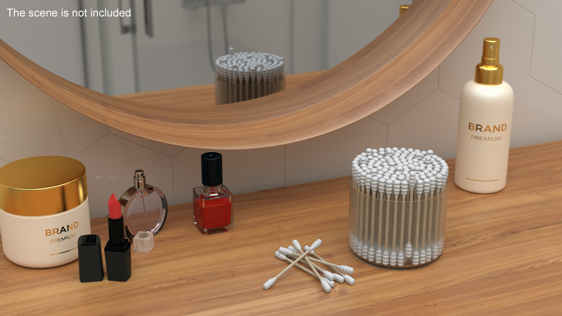 3D Cotton Swab Ring Type Wooden model