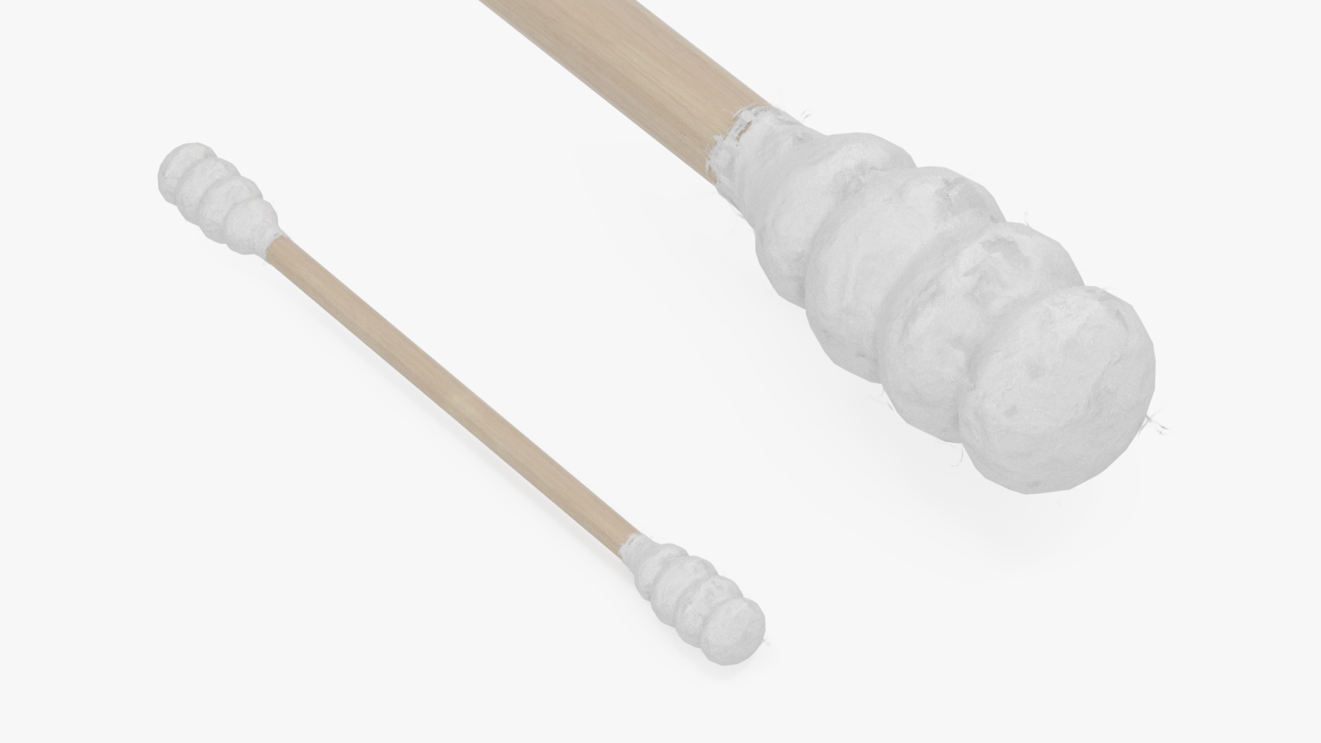 3D Cotton Swab Ring Type Wooden model