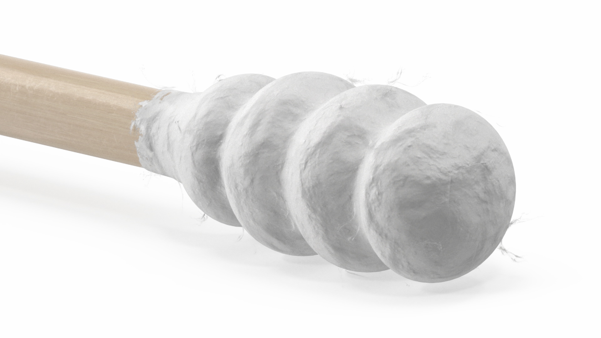 3D Cotton Swab Ring Type Wooden model