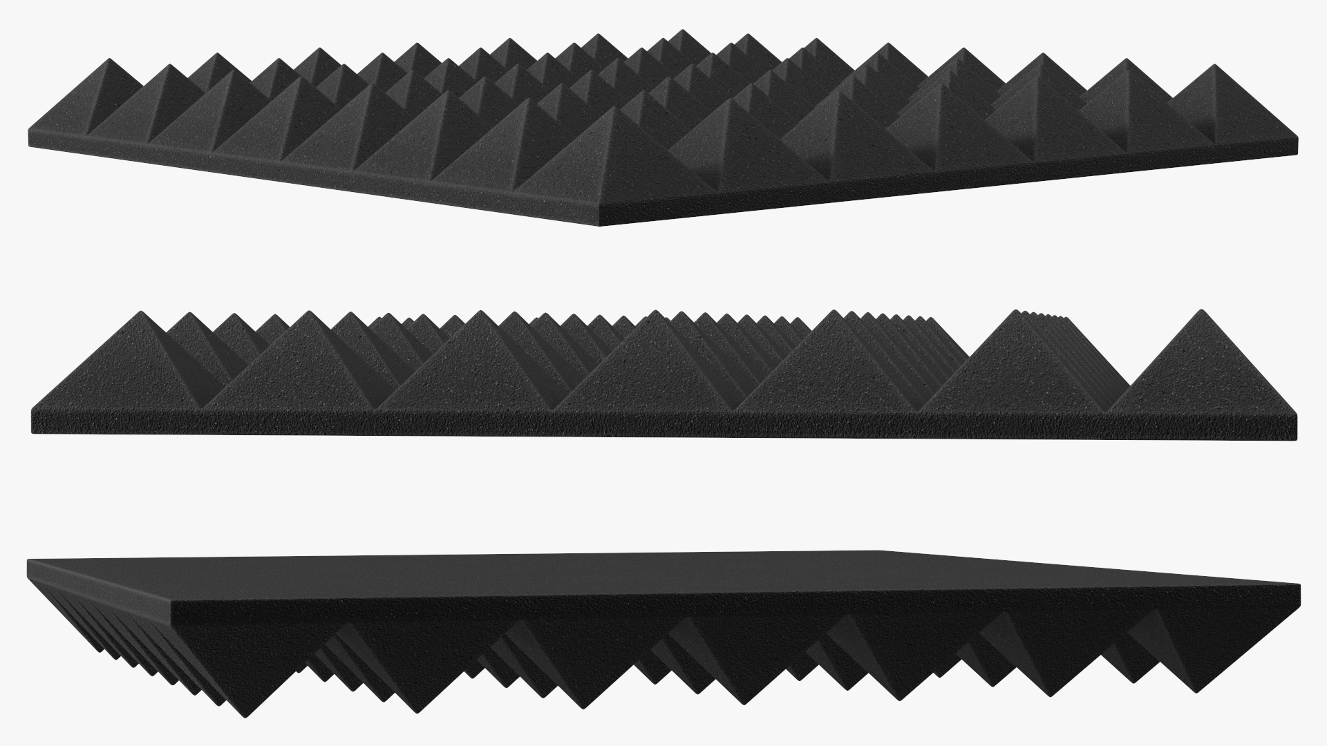 3D Sound Proofing Panel Black