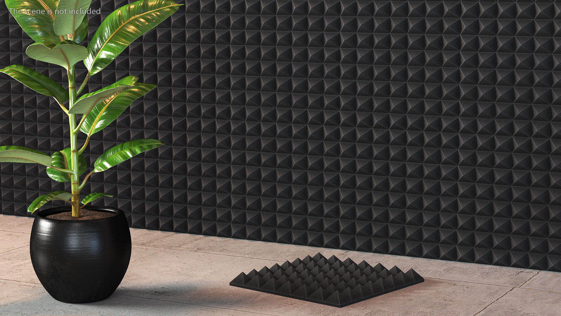 3D Sound Proofing Panel Black