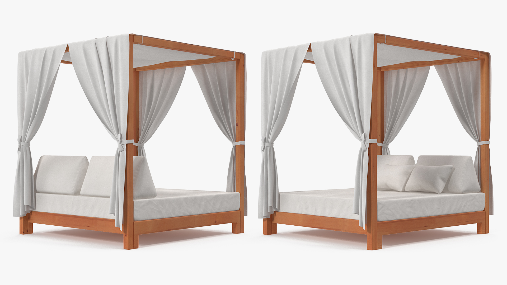 Outdoor Leisure Daybed with Canopy 3D model